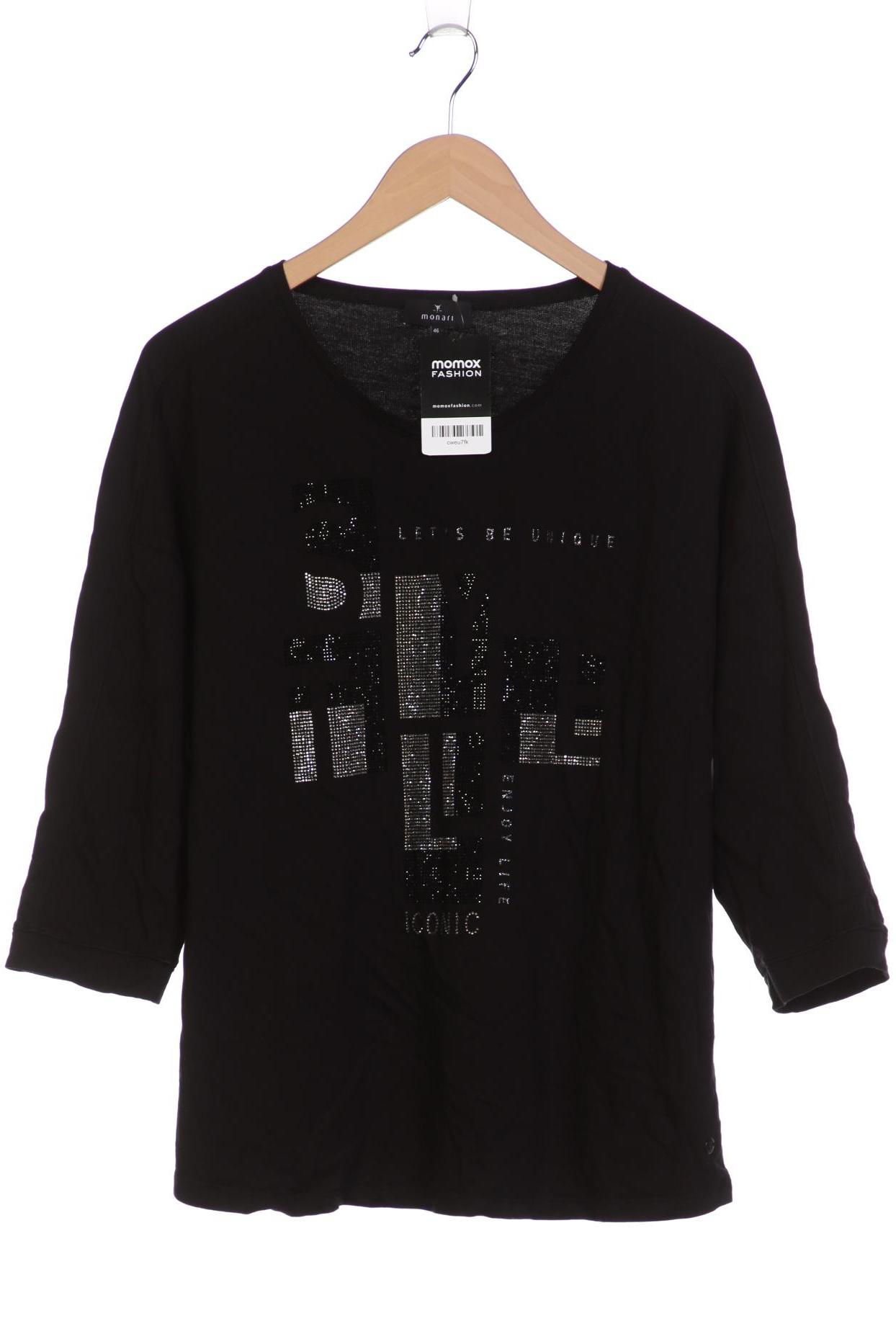 

monari Damen Langarmshirt, schwarz, Gr. 46