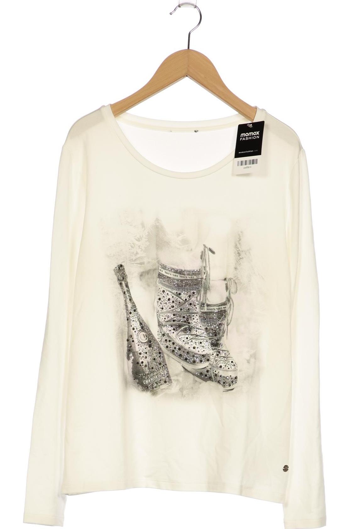 

monari Damen Langarmshirt, weiß, Gr. 40