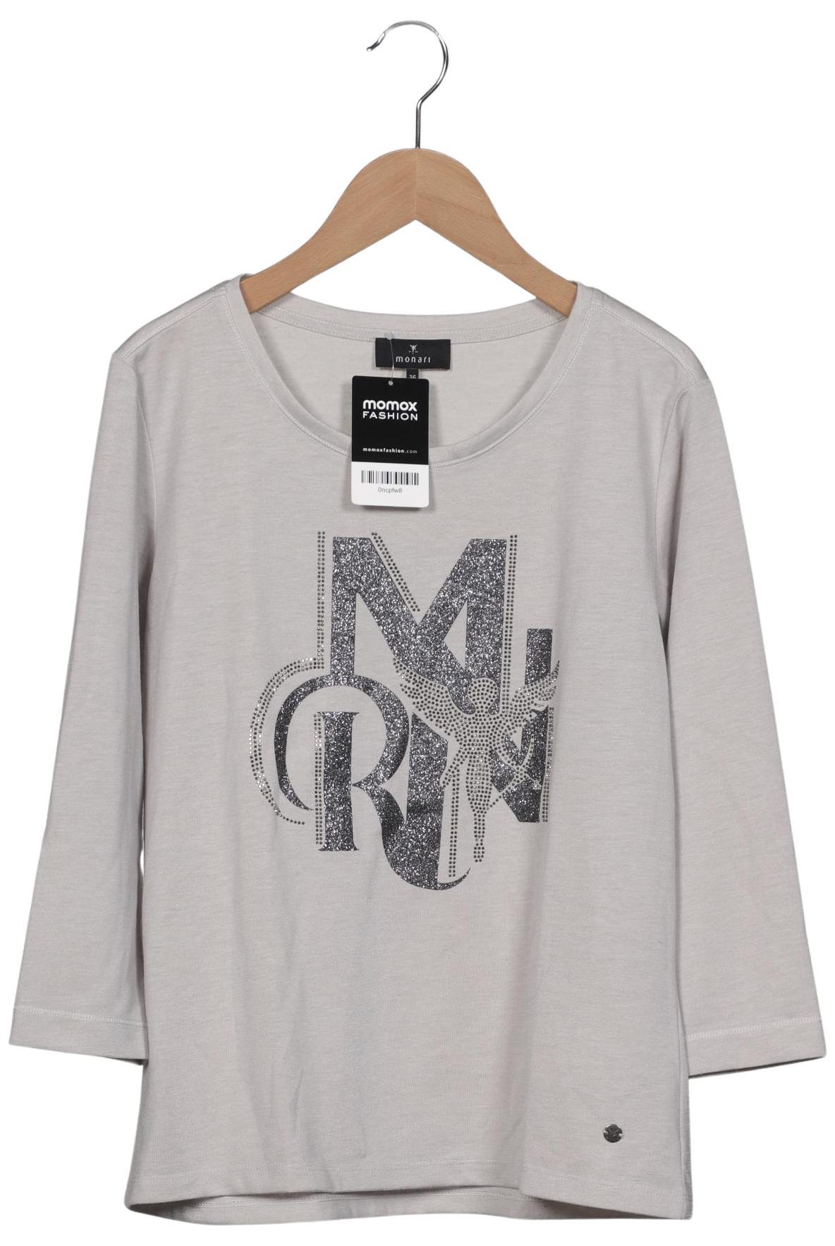 

monari Damen Langarmshirt, grau, Gr. 36