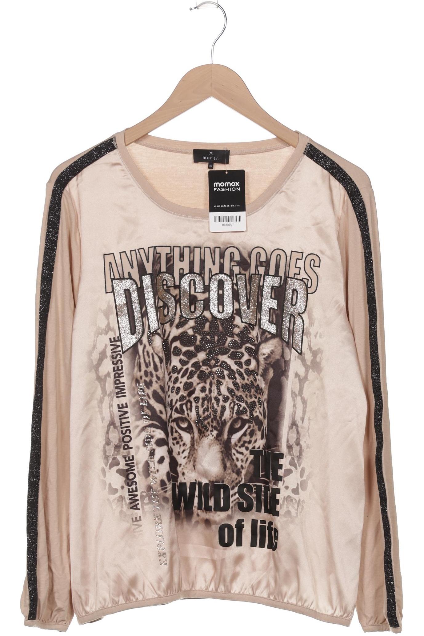 

monari Damen Langarmshirt, beige, Gr. 40