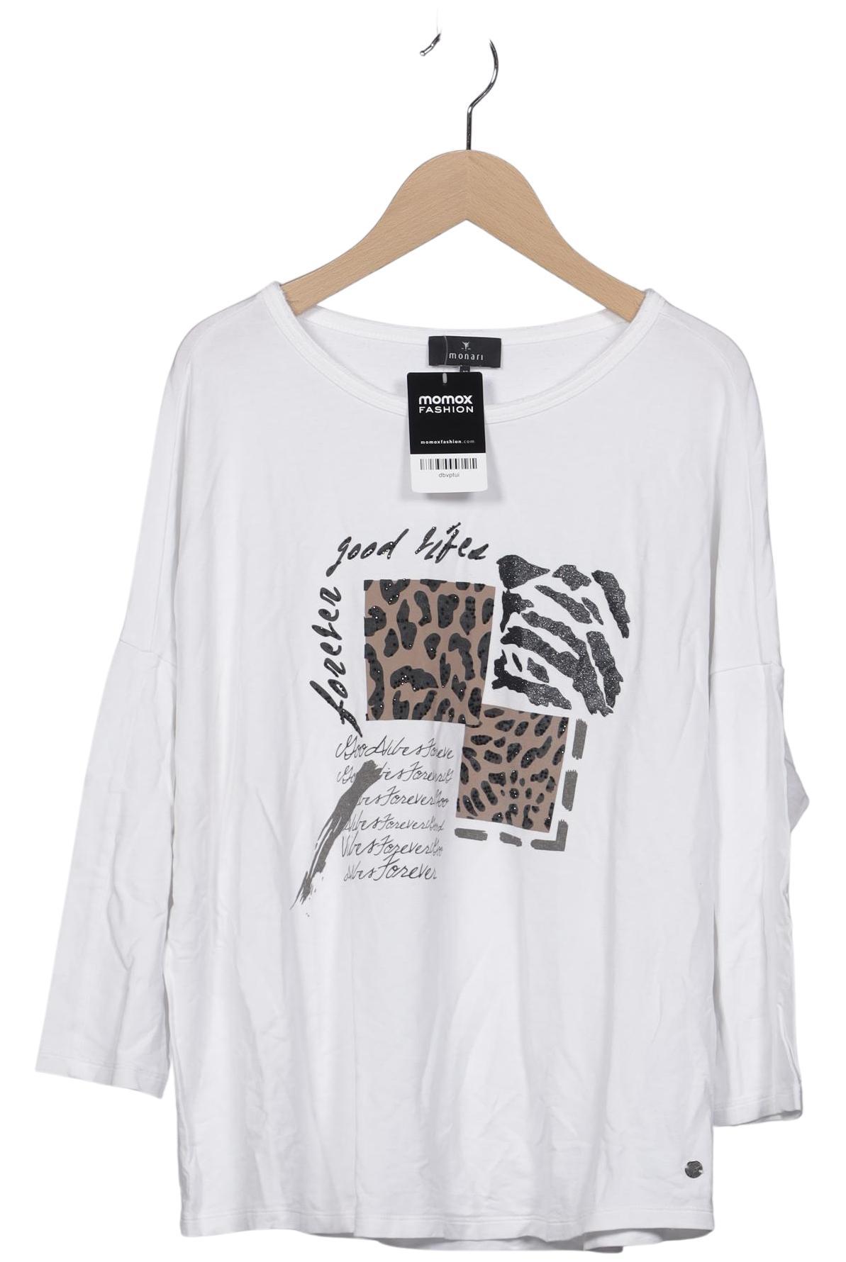 

monari Damen Langarmshirt, weiß, Gr. 42