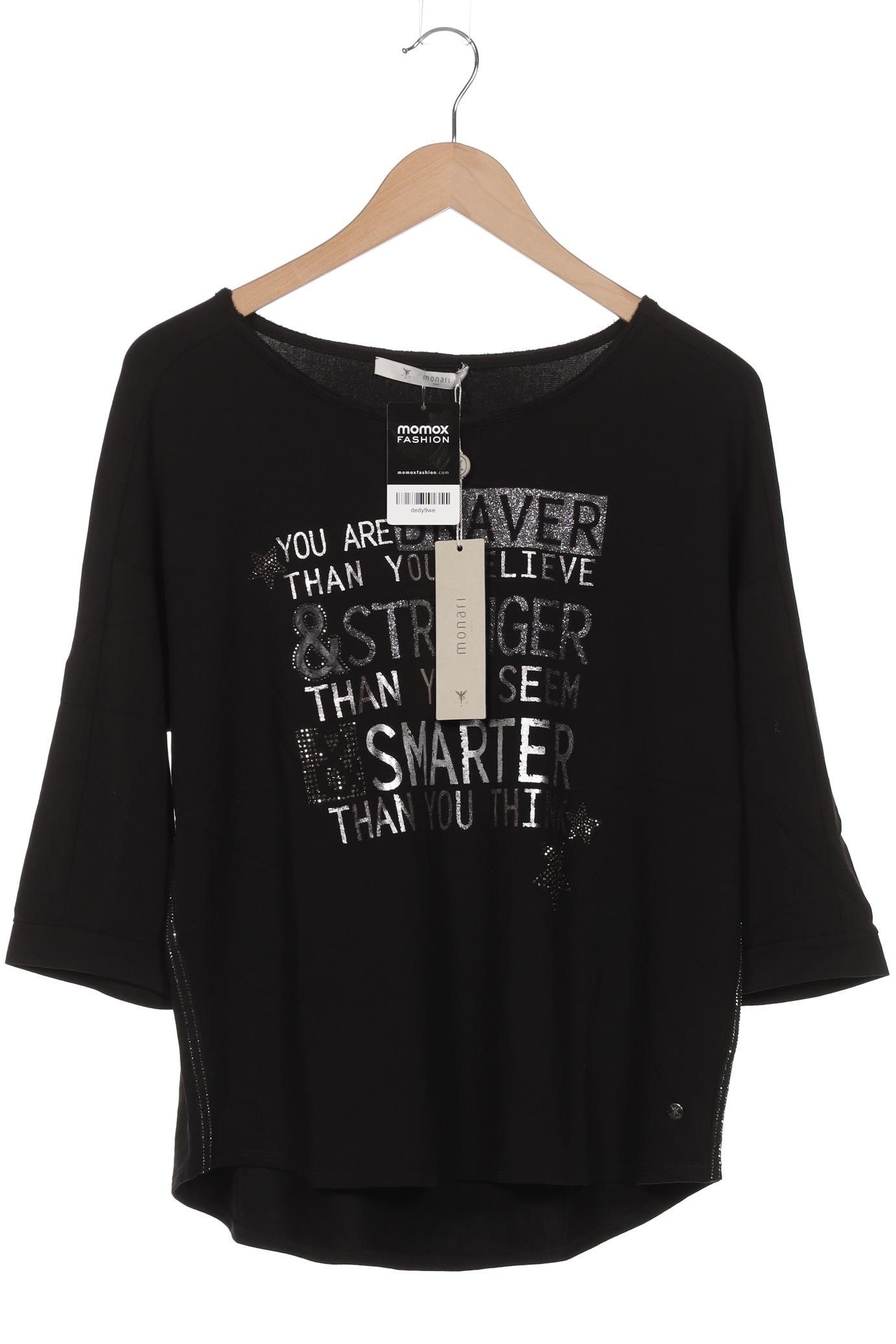 

monari Damen Langarmshirt, schwarz, Gr. 42