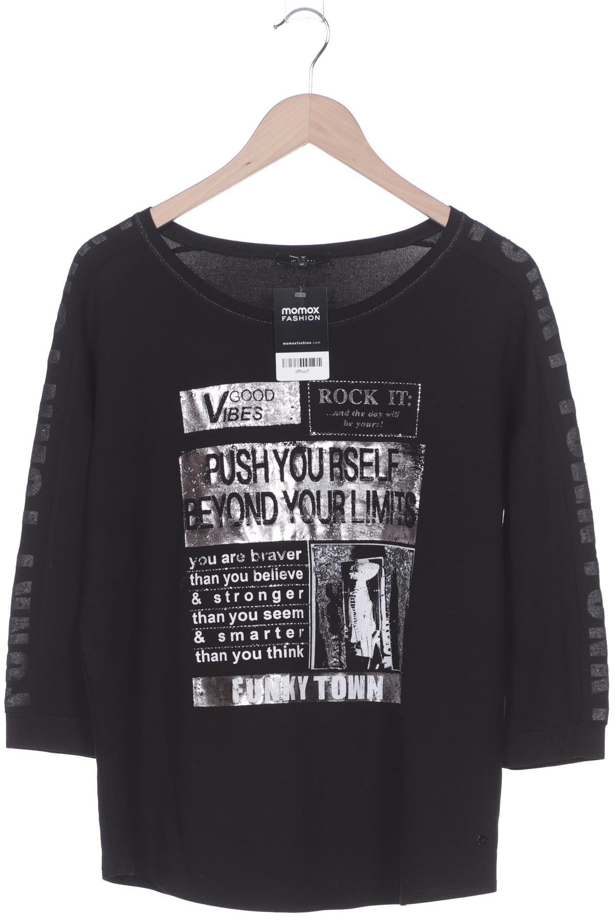 

monari Damen Langarmshirt, schwarz, Gr. 40