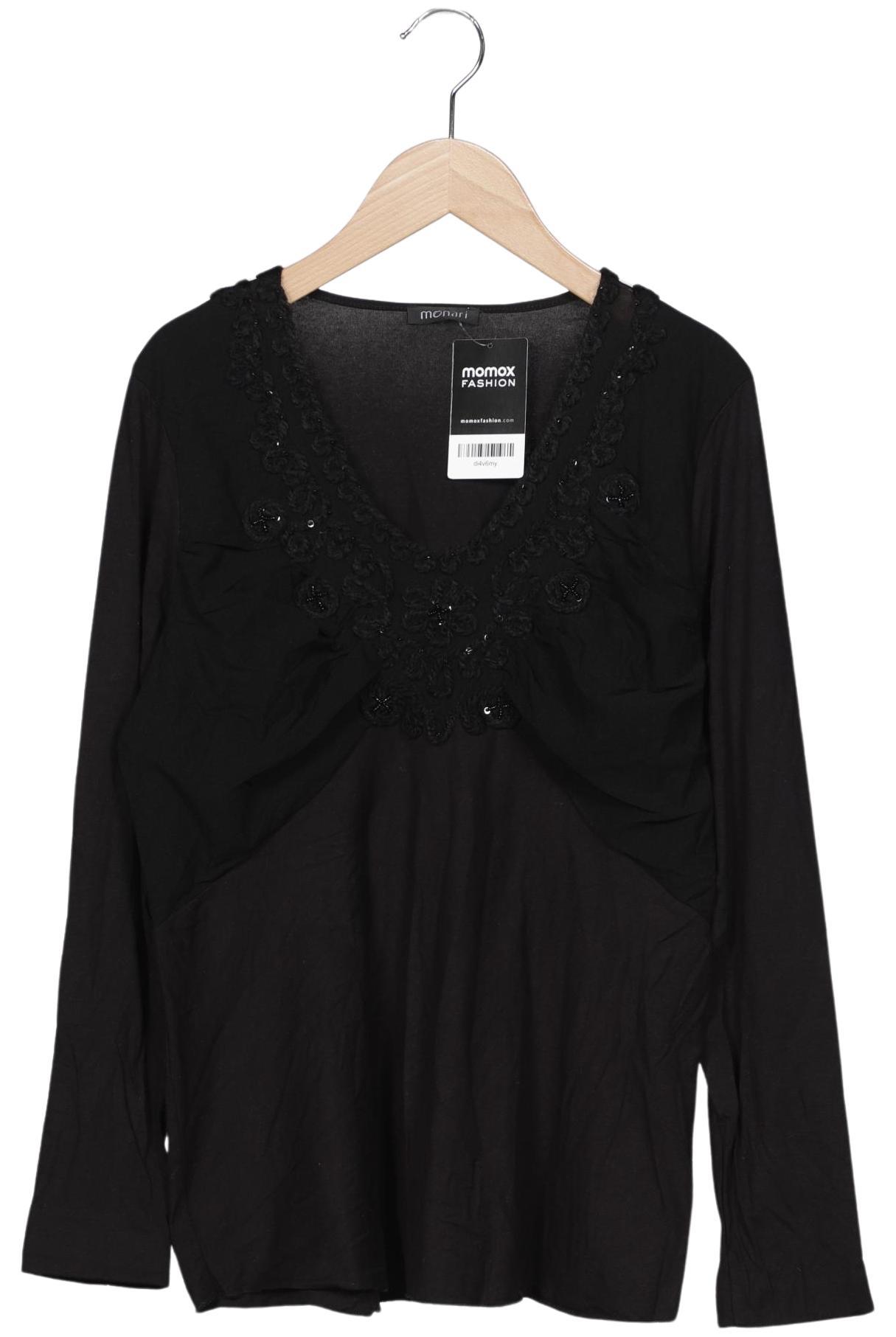 

monari Damen Langarmshirt, schwarz, Gr. 38