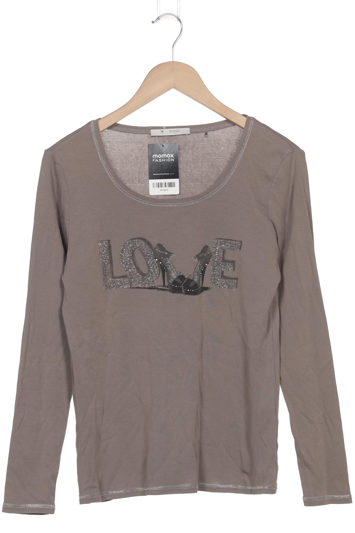 

monari Damen Langarmshirt, grau, Gr. 38