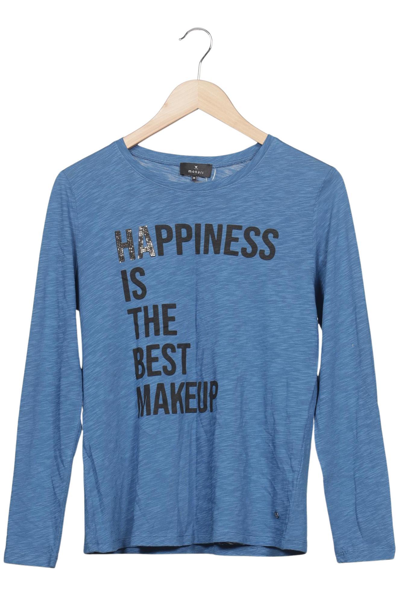 

monari Damen Langarmshirt, blau, Gr. 38