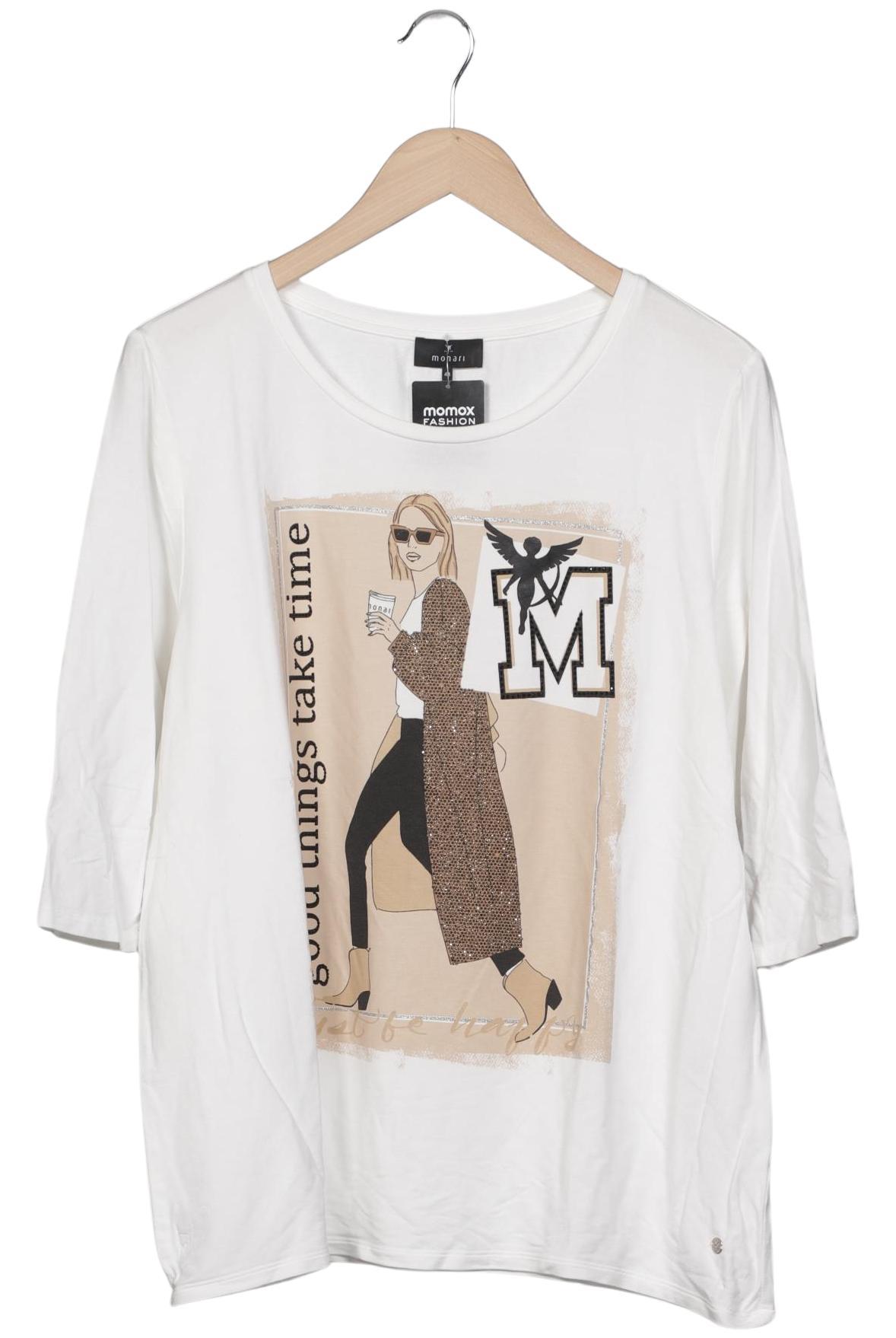 

monari Damen Langarmshirt, weiß, Gr. 44