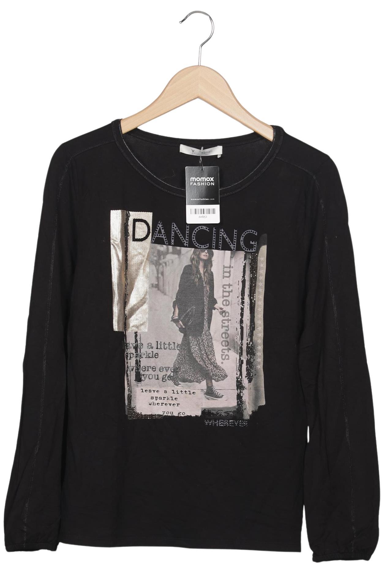 

monari Damen Langarmshirt, schwarz, Gr. 38