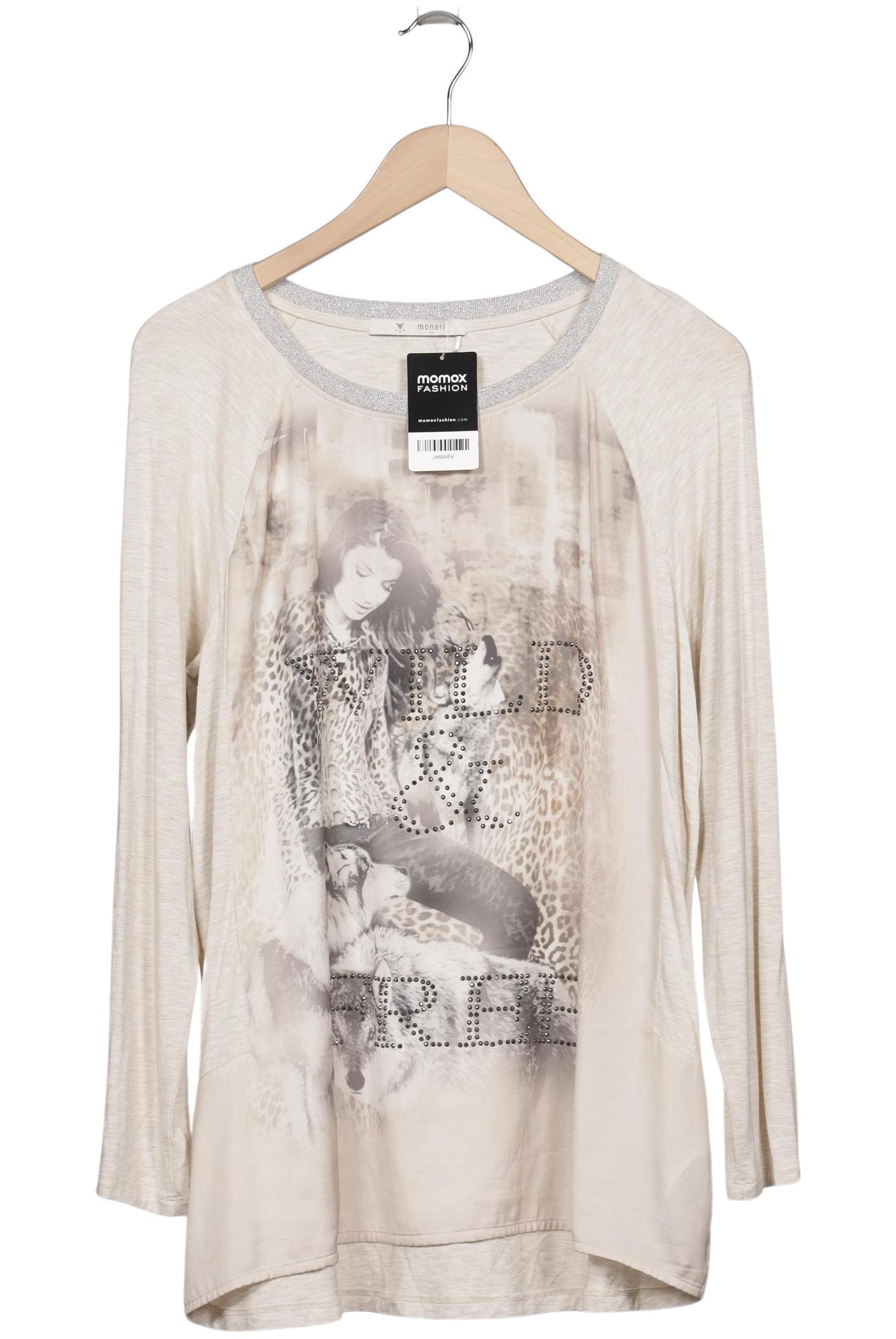 

monari Damen Langarmshirt, beige, Gr. 42