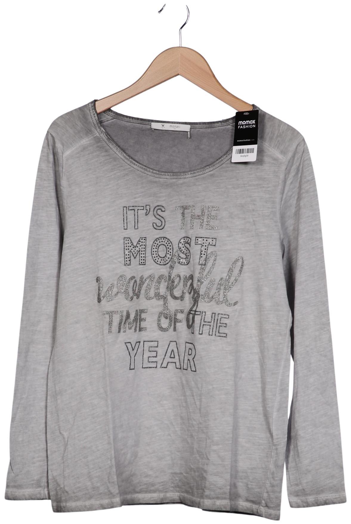 

monari Damen Langarmshirt, grau, Gr. 42