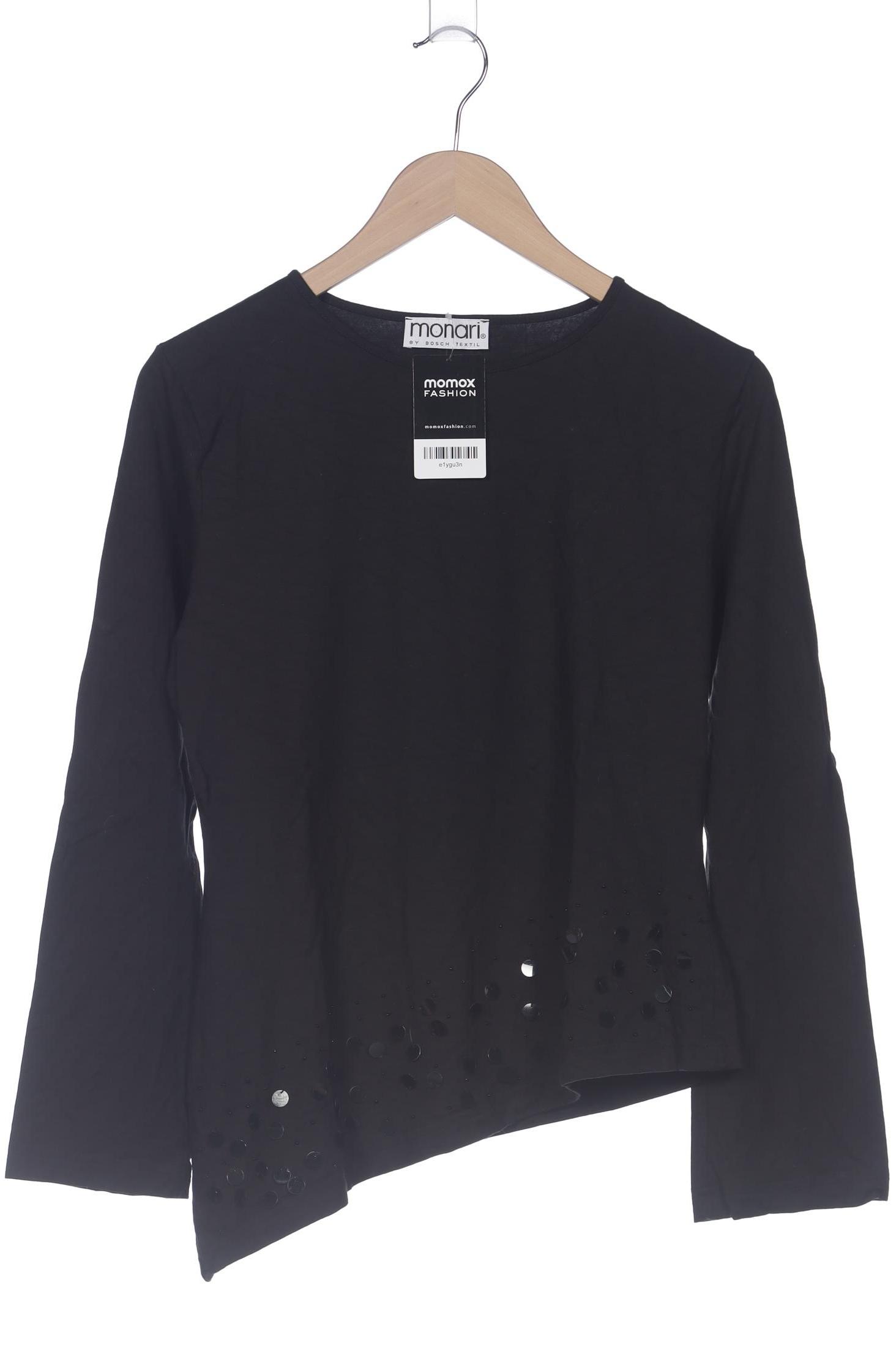 

monari Damen Langarmshirt, schwarz, Gr. 38