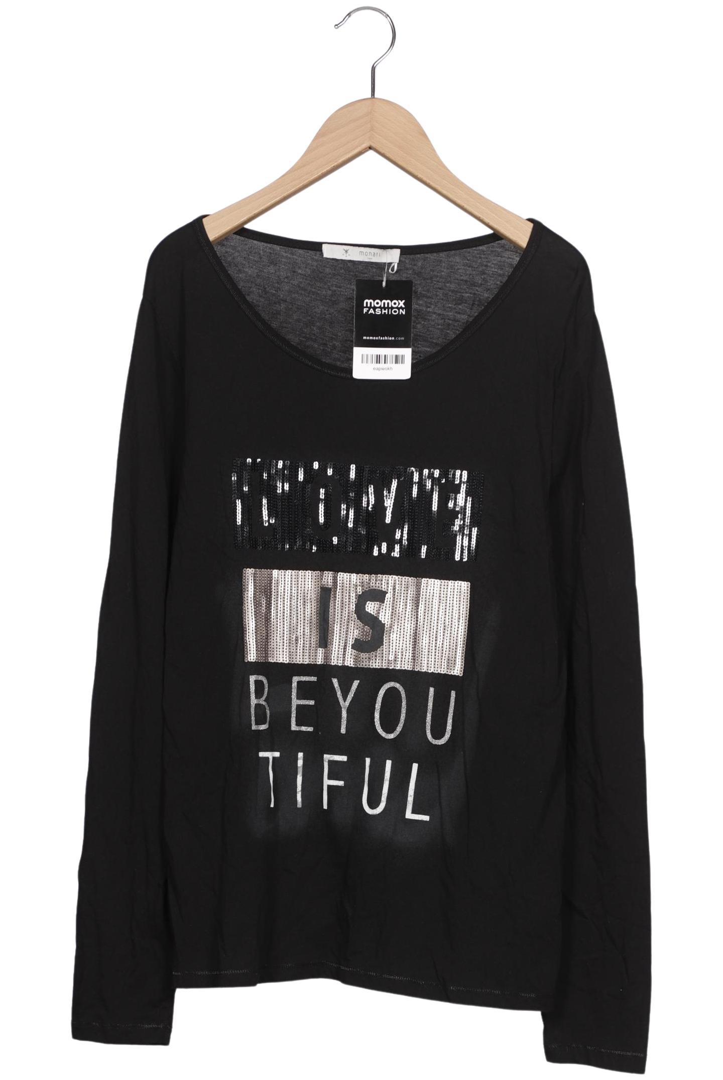 

monari Damen Langarmshirt, schwarz, Gr. 38