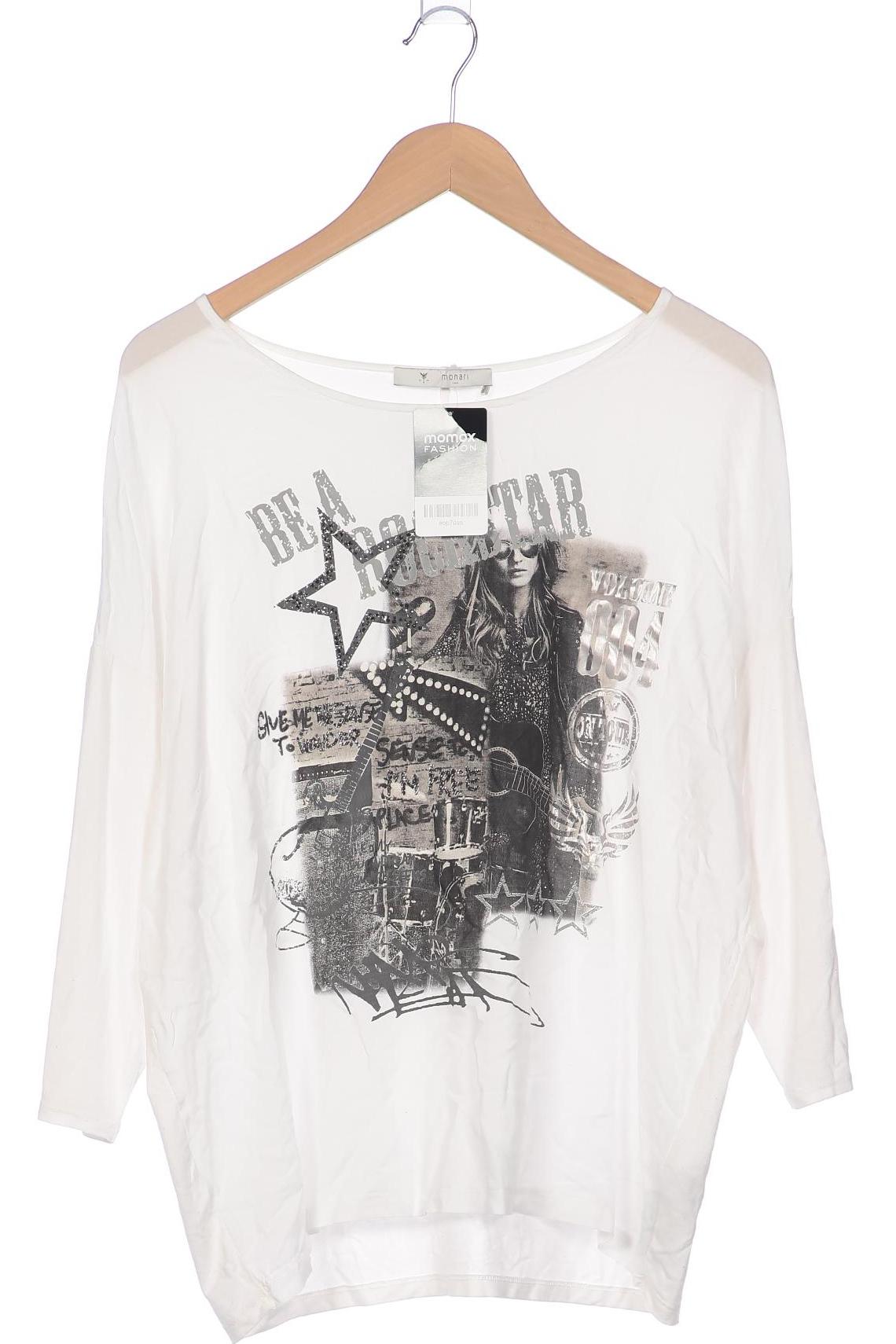 

monari Damen Langarmshirt, weiß, Gr. 40