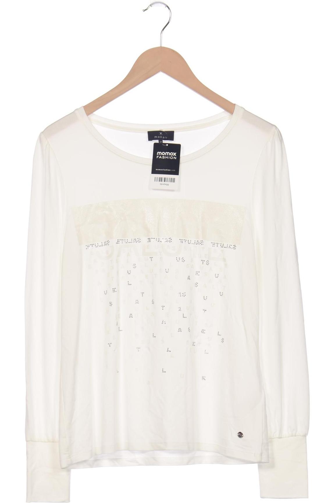 

monari Damen Langarmshirt, weiß, Gr. 38