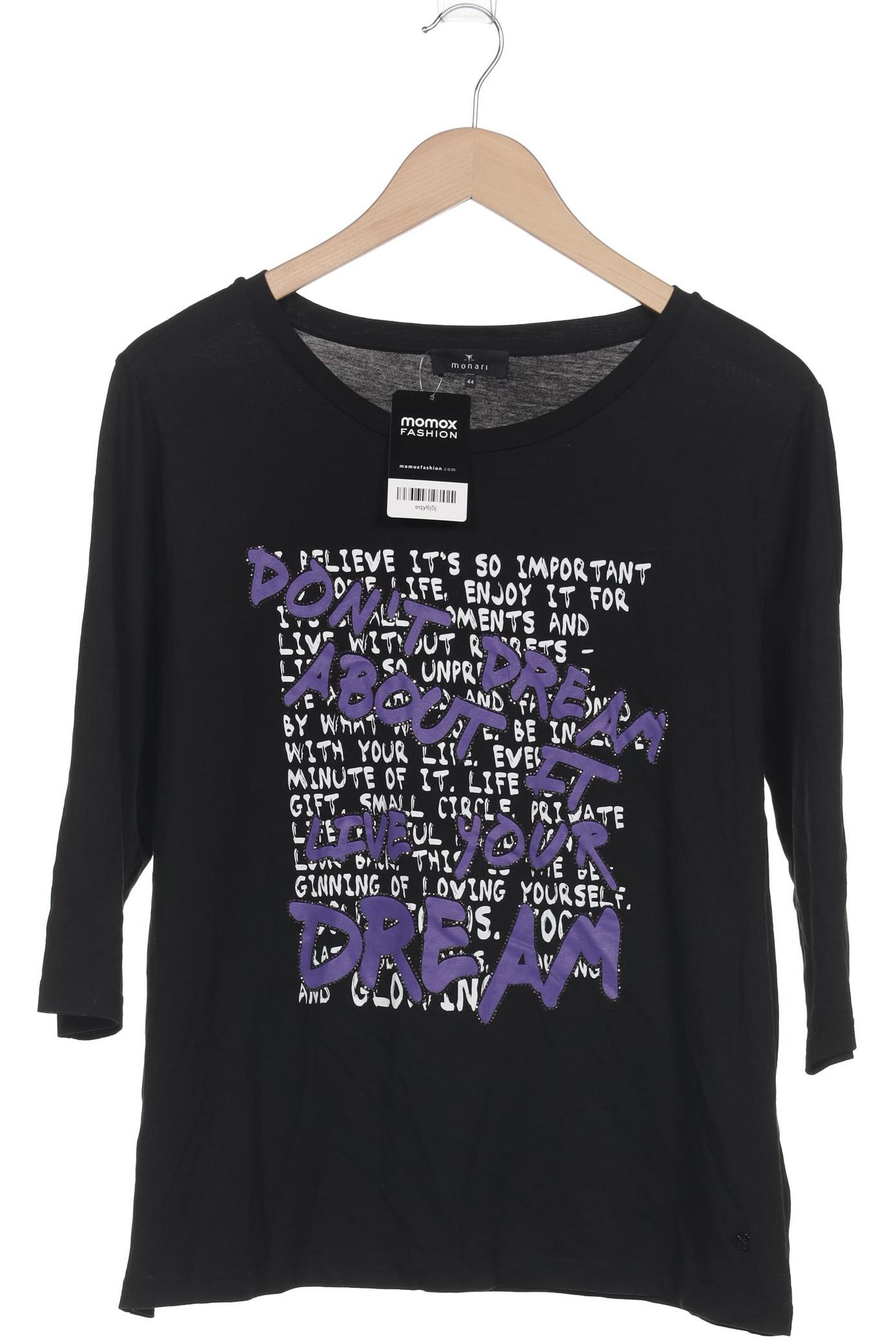 

monari Damen Langarmshirt, schwarz, Gr. 44