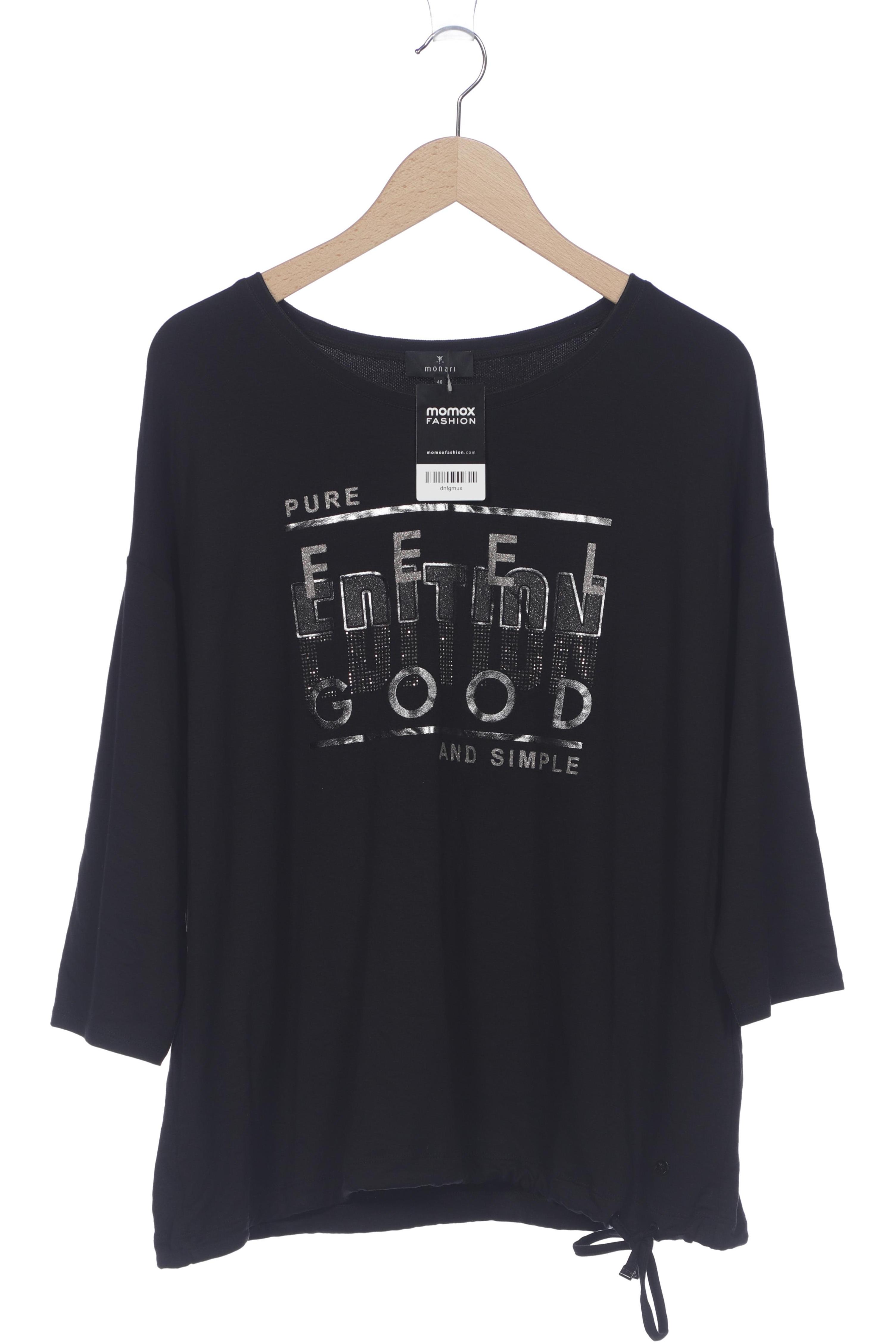 

monari Damen Langarmshirt, schwarz, Gr. 46