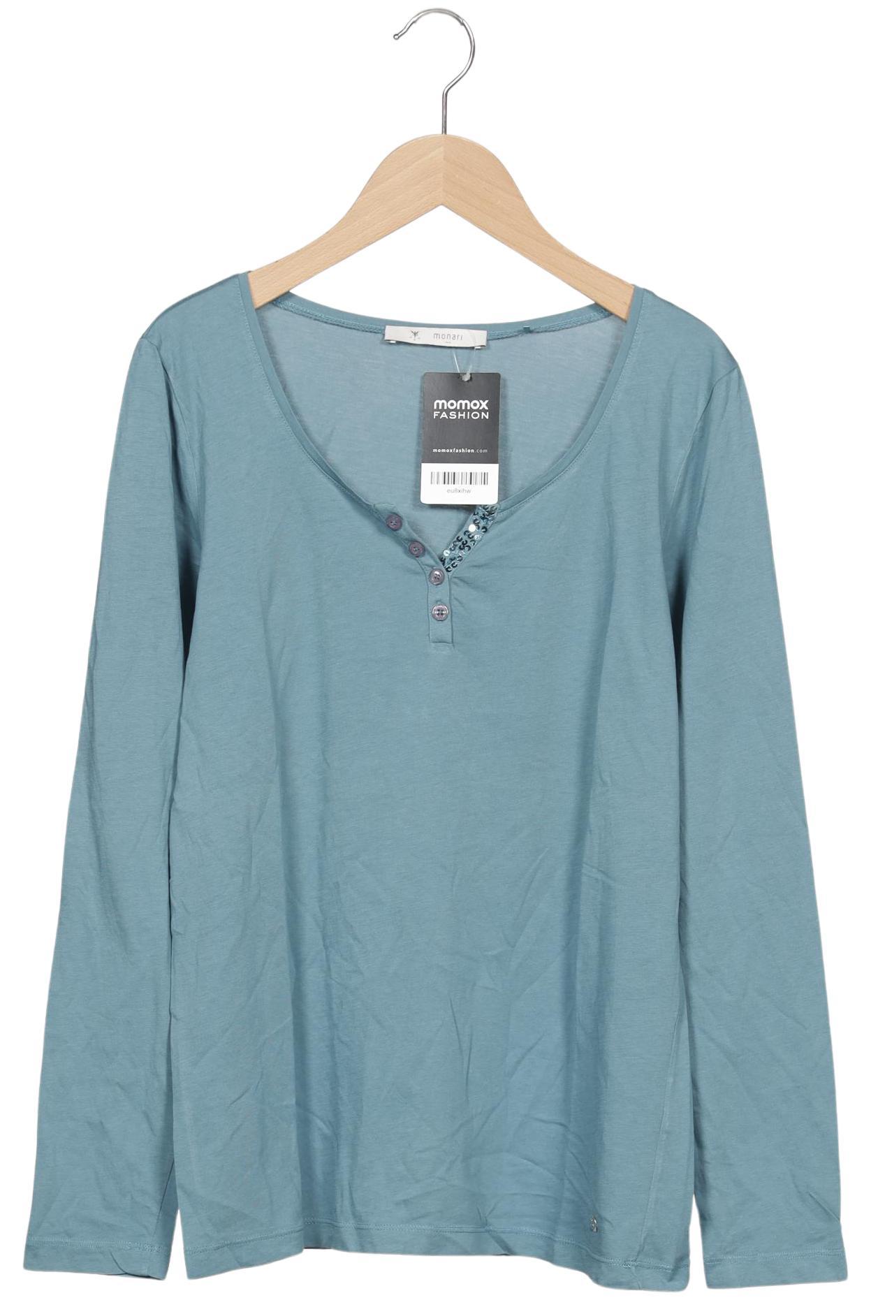 

monari Damen Langarmshirt, türkis, Gr. 38