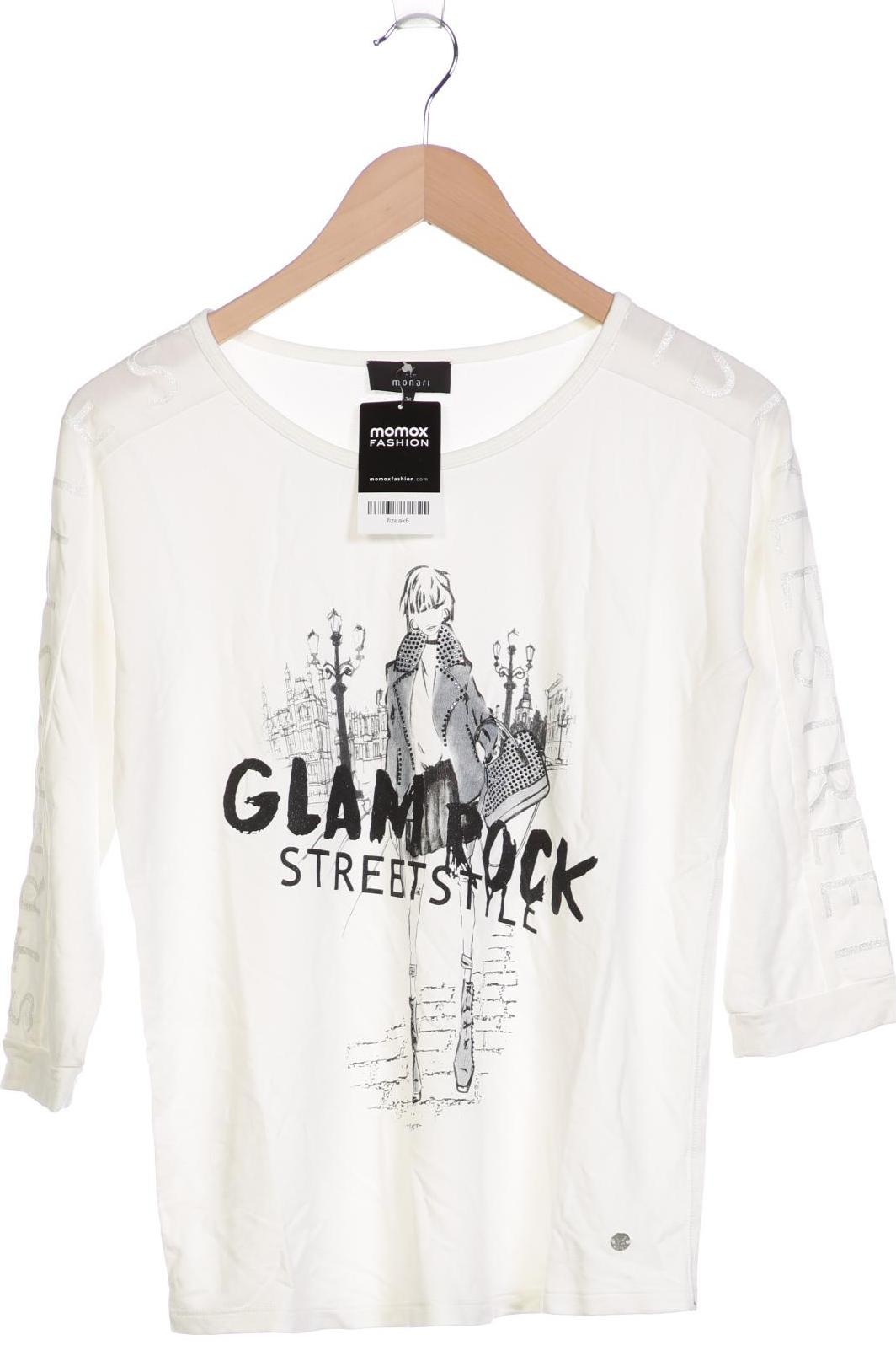 

monari Damen Langarmshirt, weiß, Gr. 36