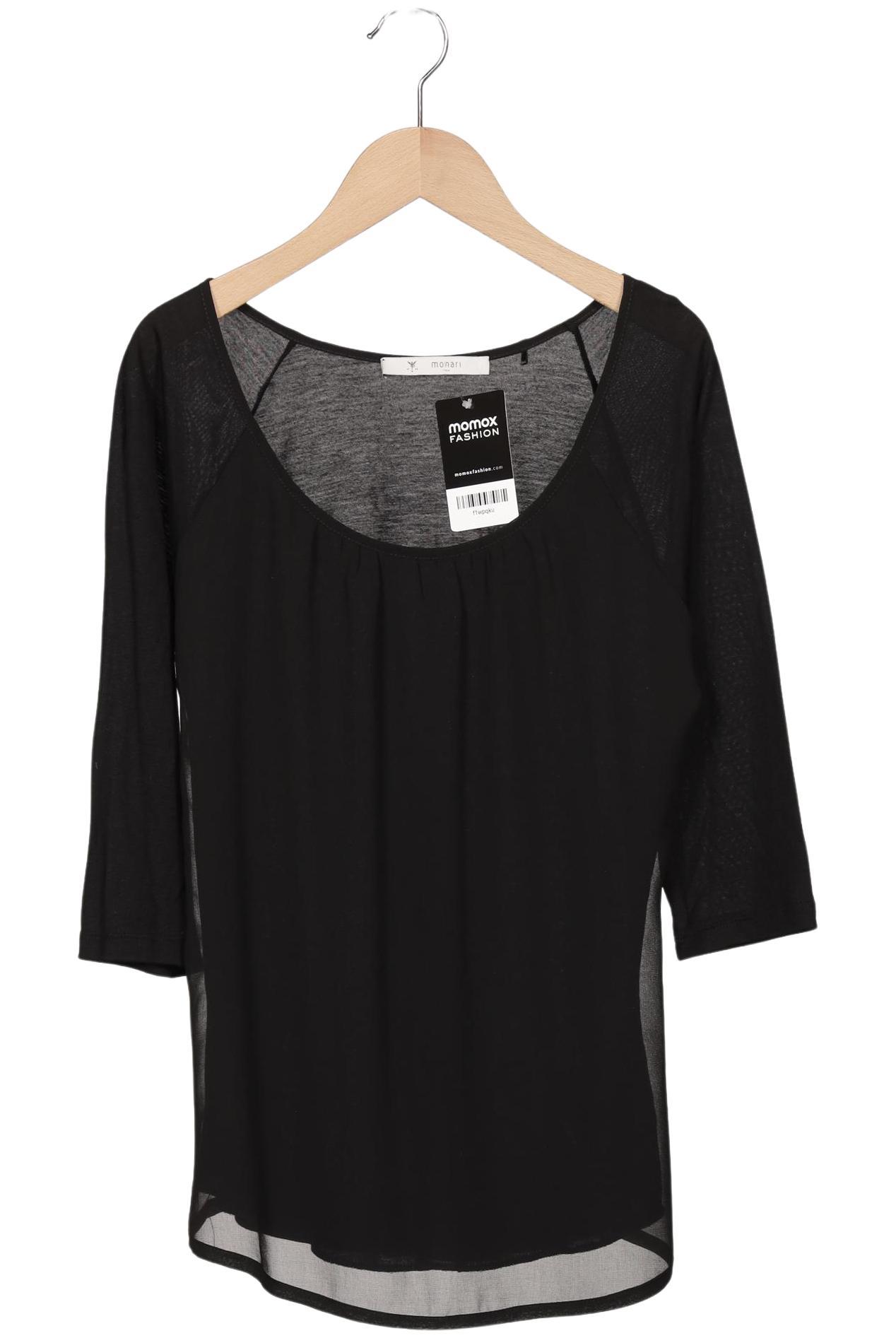 

monari Damen Langarmshirt, schwarz, Gr. 36