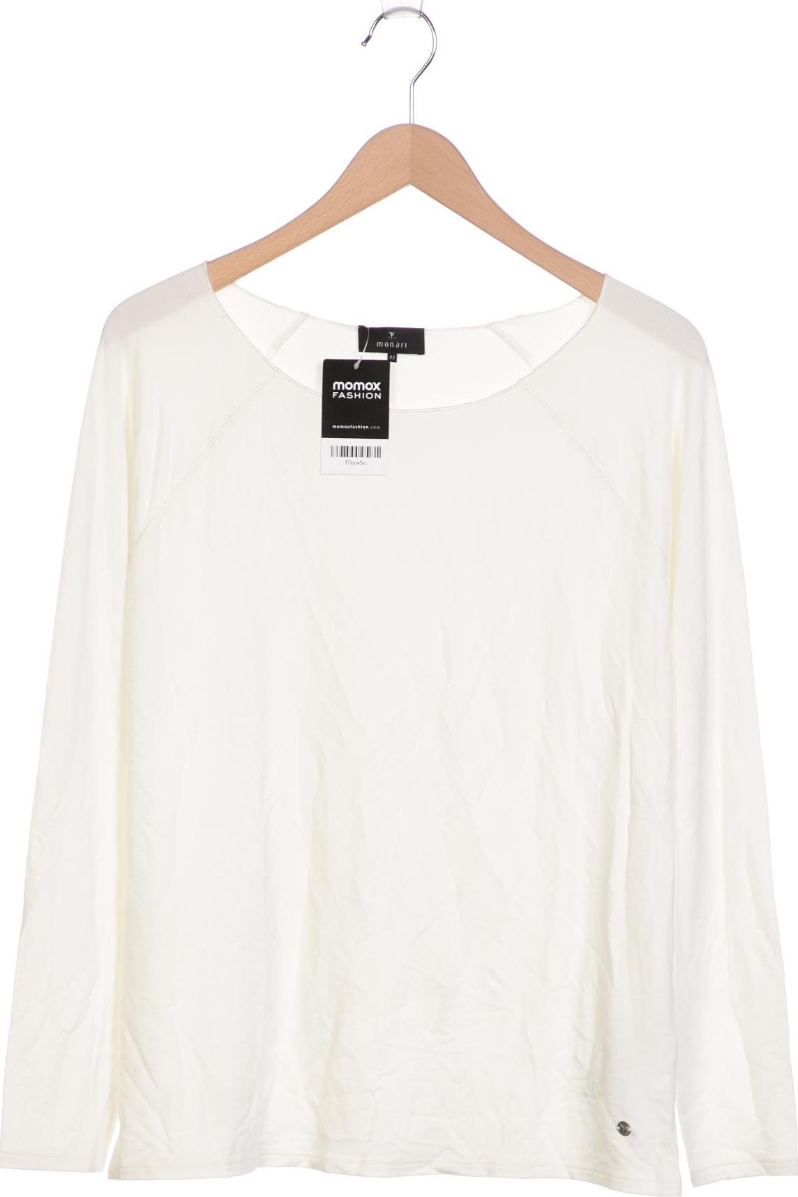 

monari Damen Langarmshirt, weiß, Gr. 42