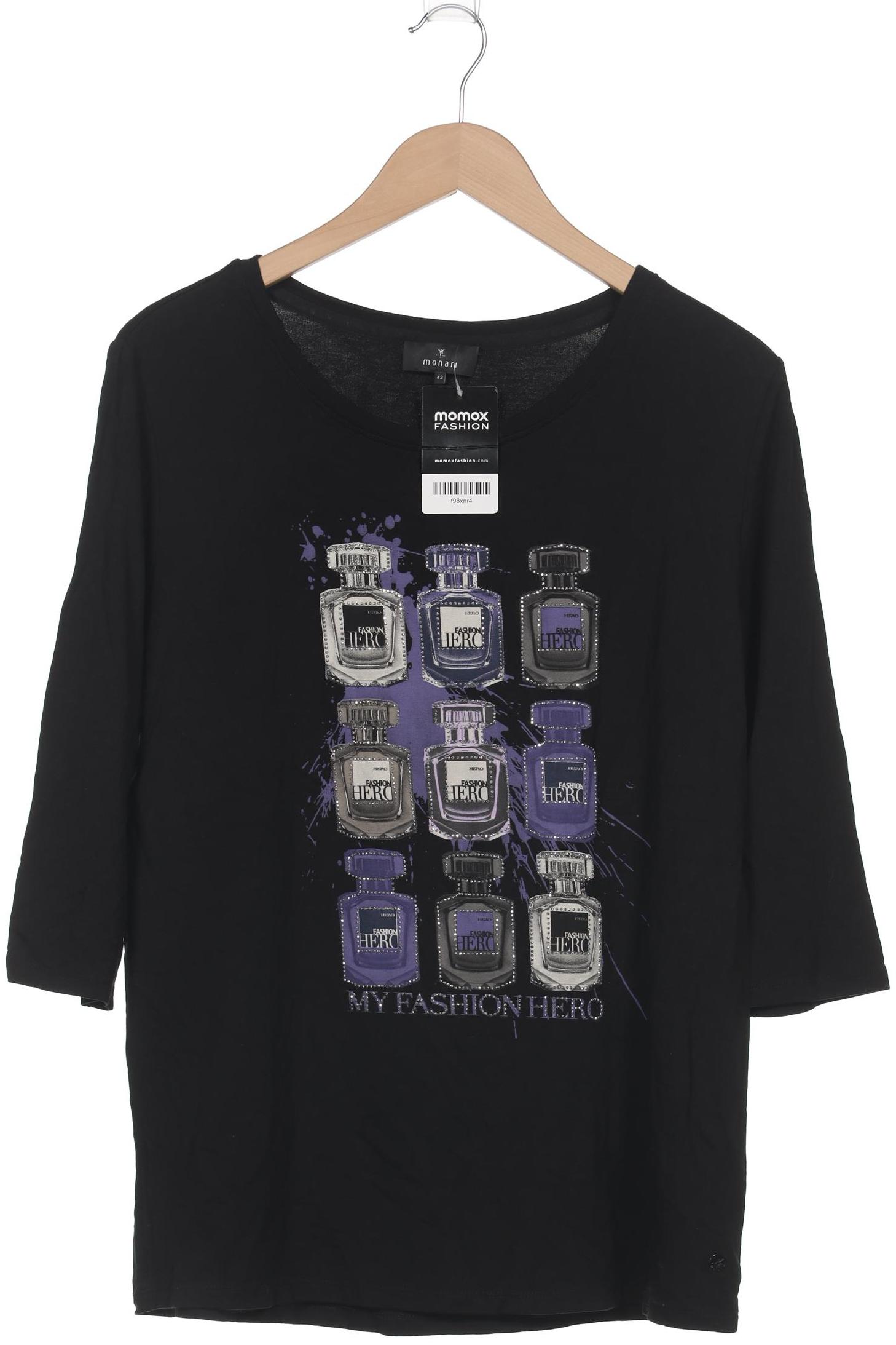 

monari Damen Langarmshirt, schwarz, Gr. 42