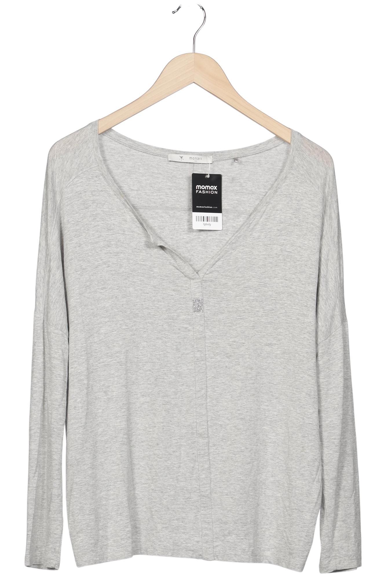 

monari Damen Langarmshirt, grau, Gr. 40