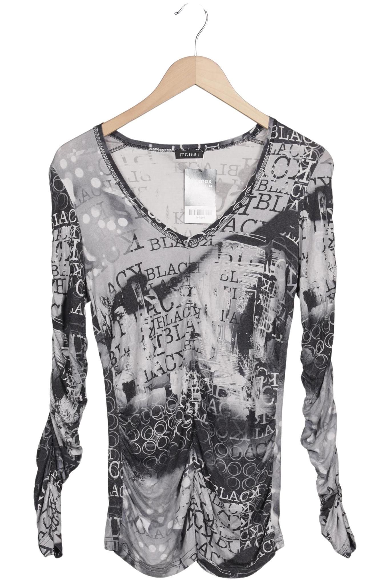 

monari Damen Langarmshirt, grau, Gr. 40