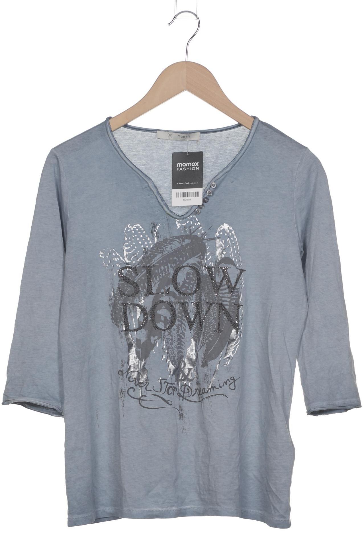 

monari Damen Langarmshirt, blau, Gr. 38