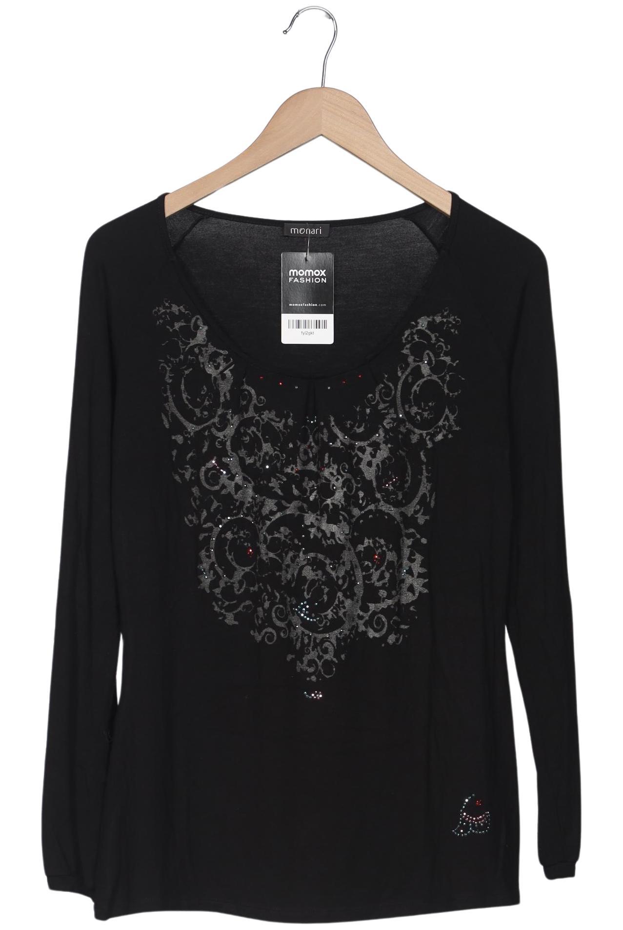 

monari Damen Langarmshirt, schwarz, Gr. 38
