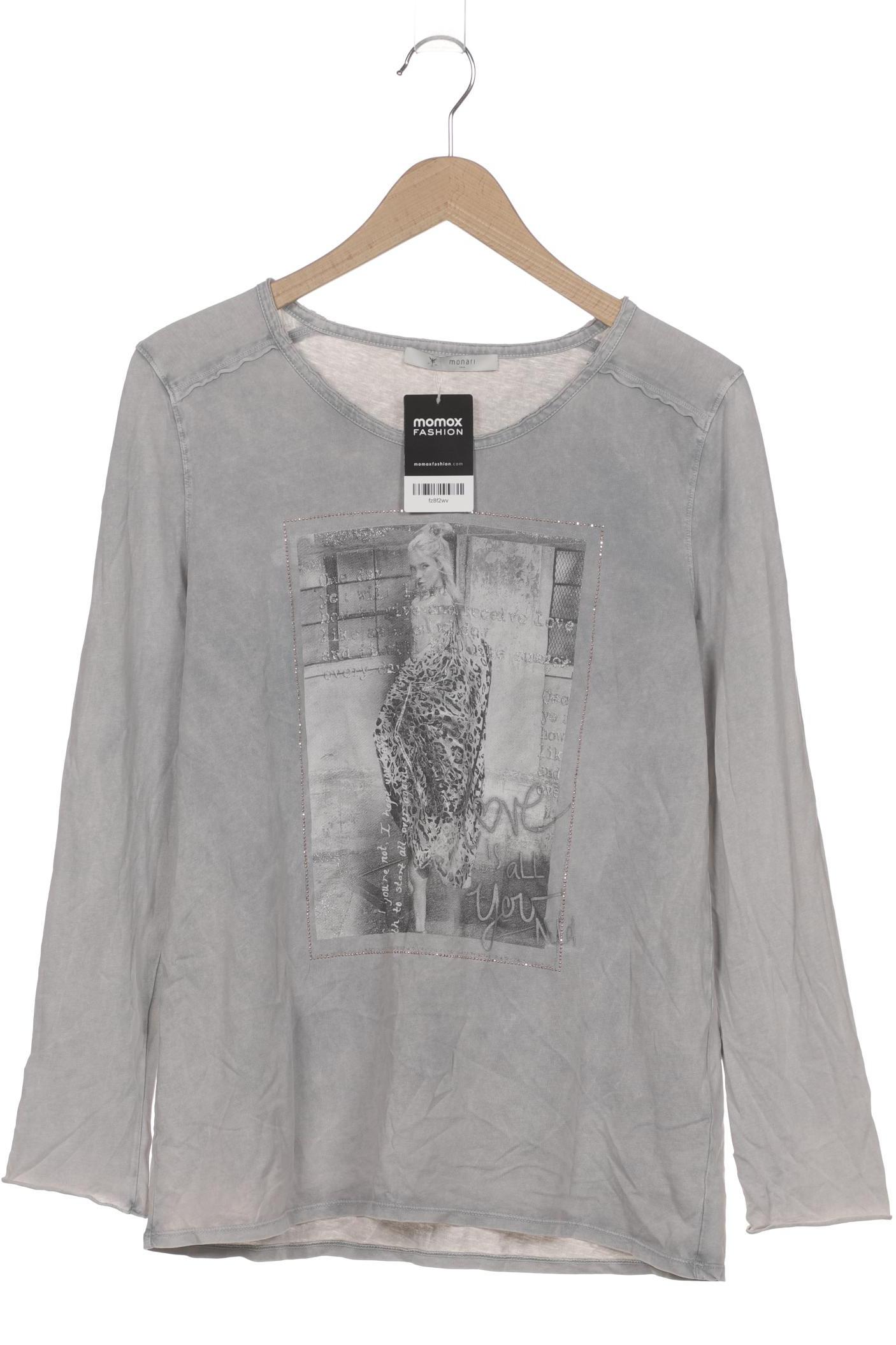 

monari Damen Langarmshirt, grau, Gr. 42