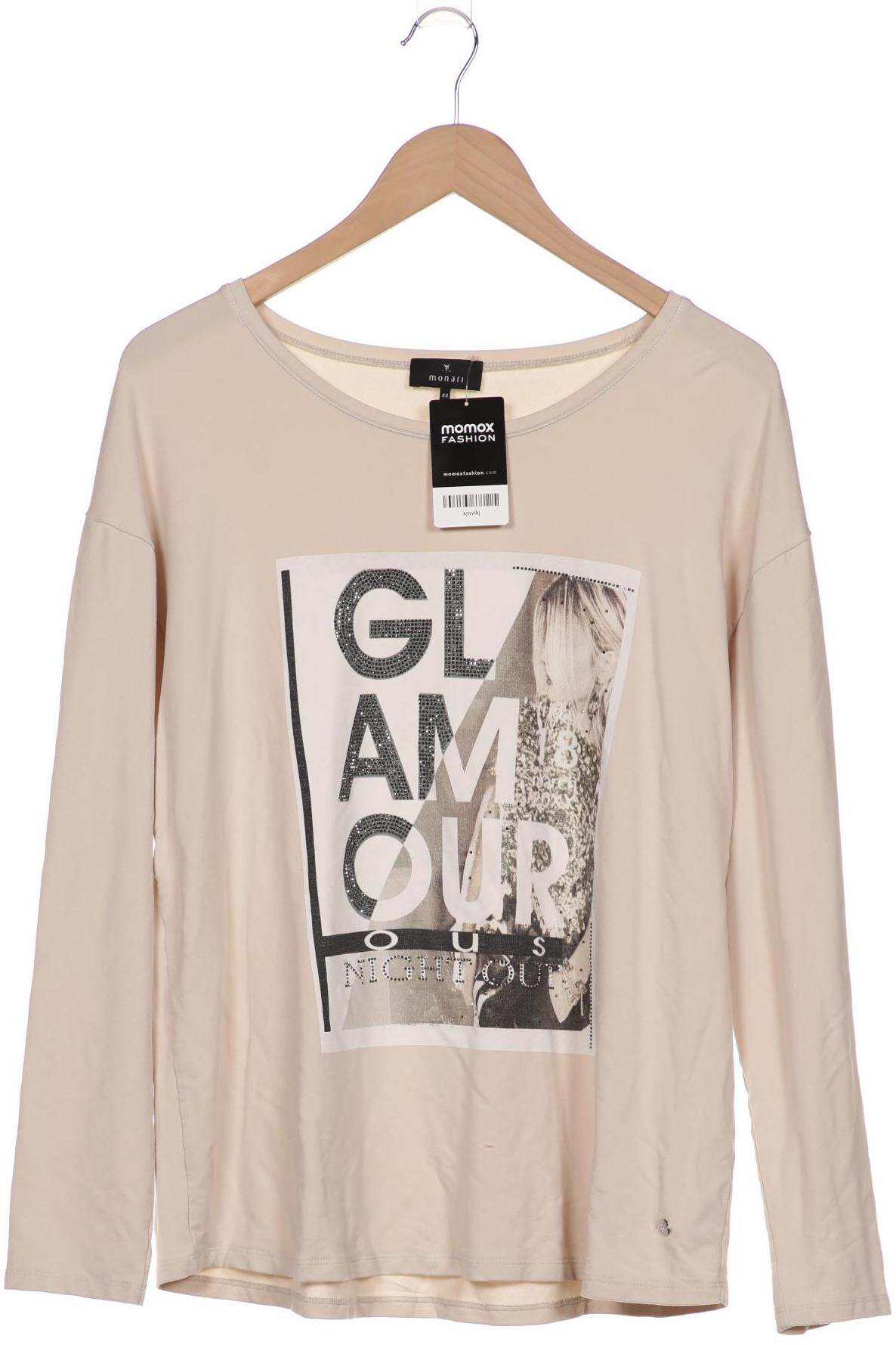 

monari Damen Langarmshirt, beige, Gr. 44