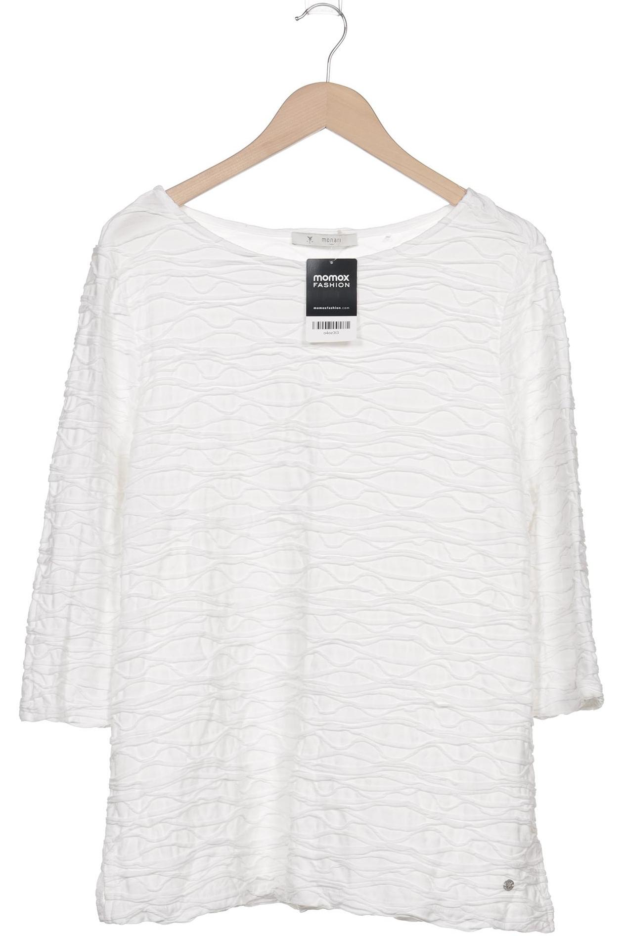 

monari Damen Langarmshirt, weiß, Gr. 42