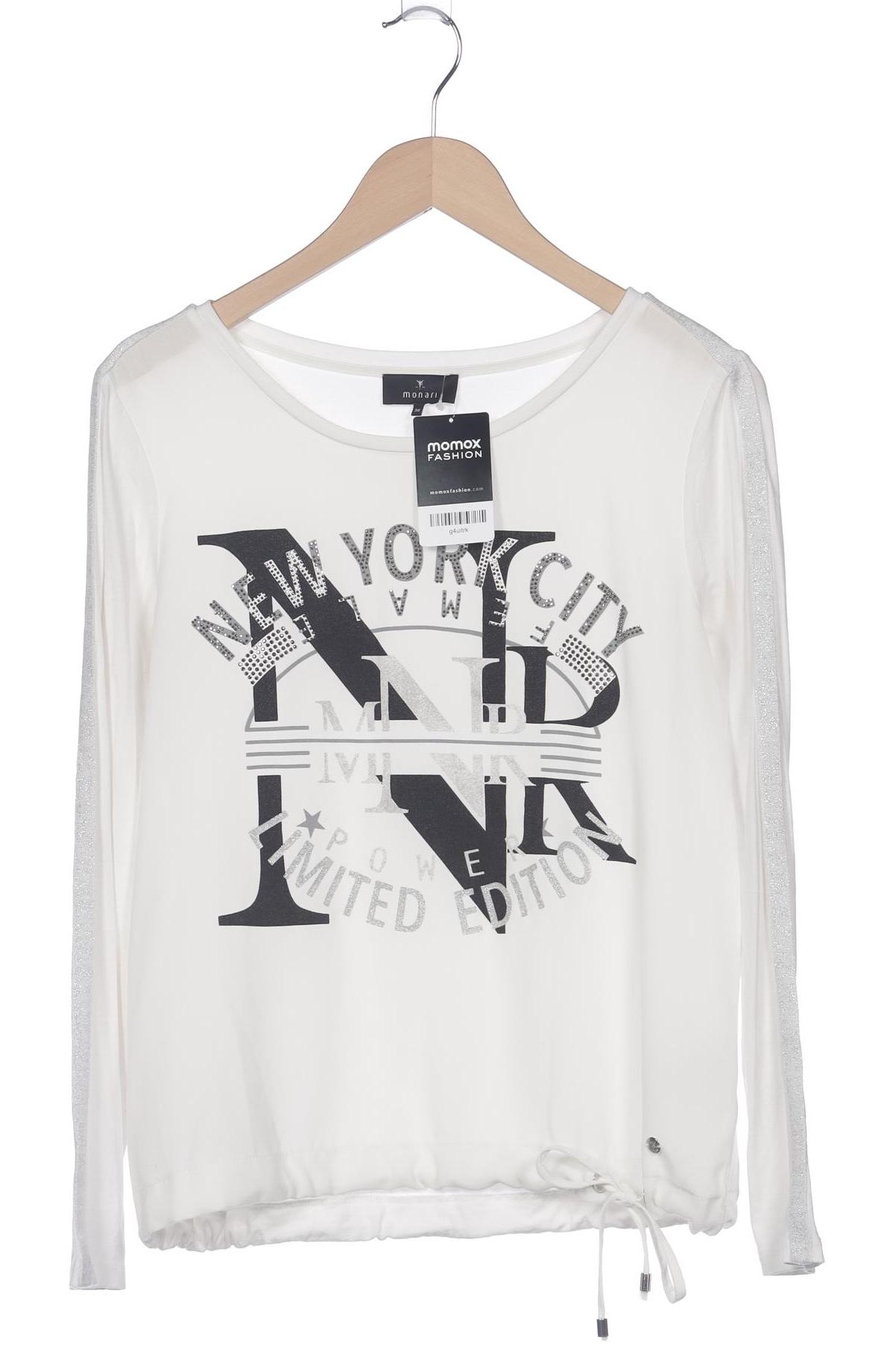 

monari Damen Langarmshirt, cremeweiß, Gr. 36