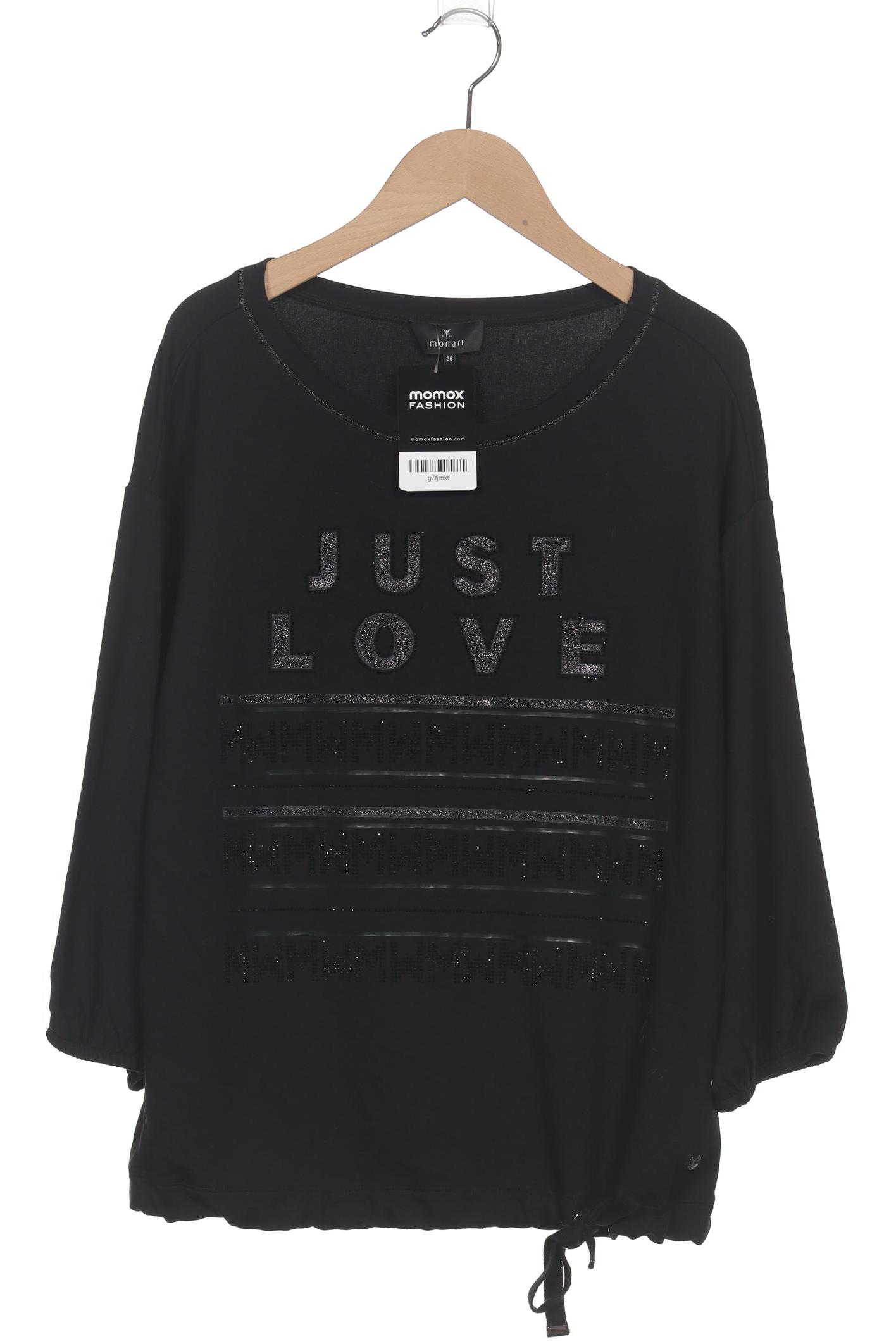 

monari Damen Langarmshirt, schwarz, Gr. 36