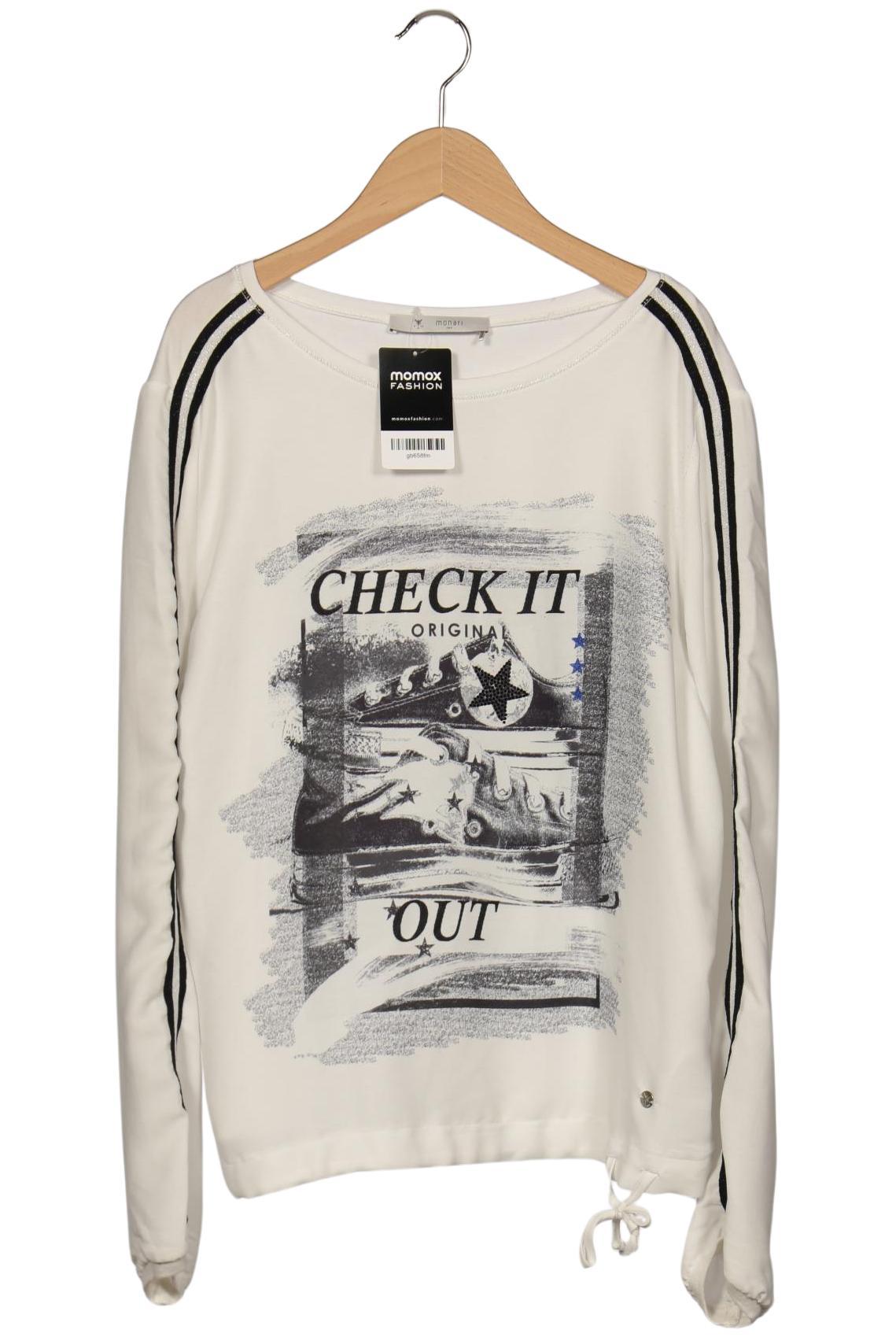 

monari Damen Langarmshirt, weiß, Gr. 38