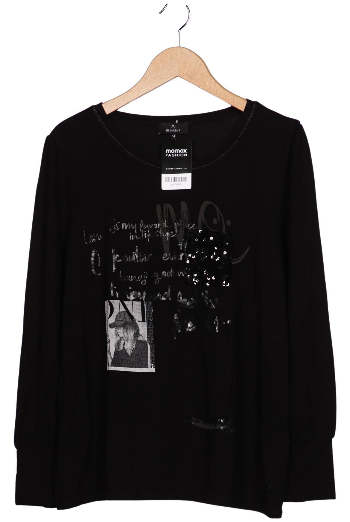 

monari Damen Langarmshirt, schwarz, Gr. 42