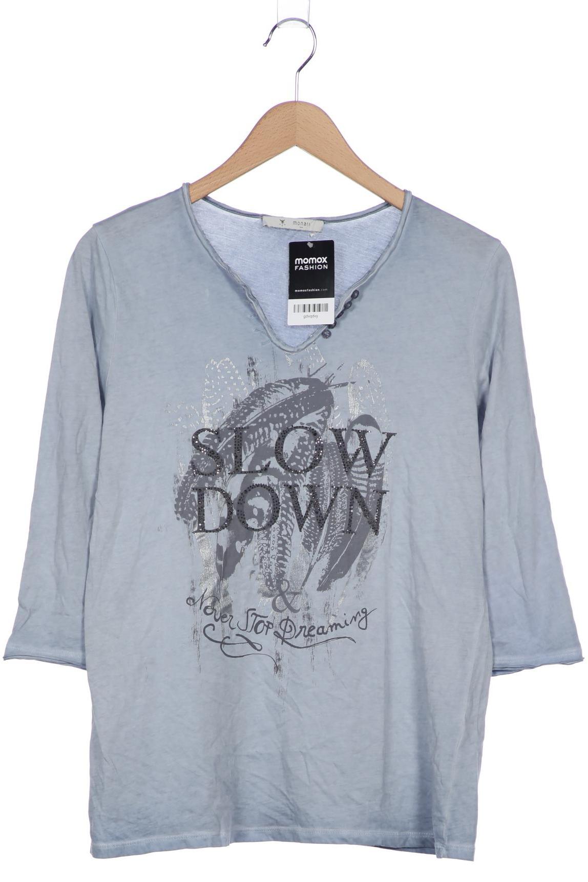 

monari Damen Langarmshirt, blau, Gr. 38