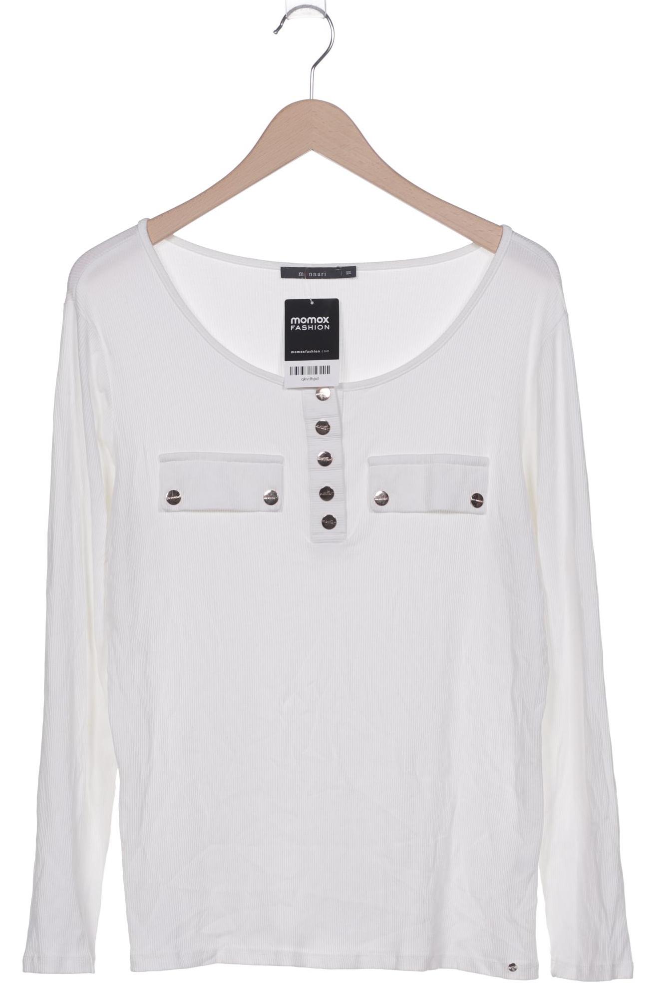 

monari Damen Langarmshirt, weiß, Gr. 46