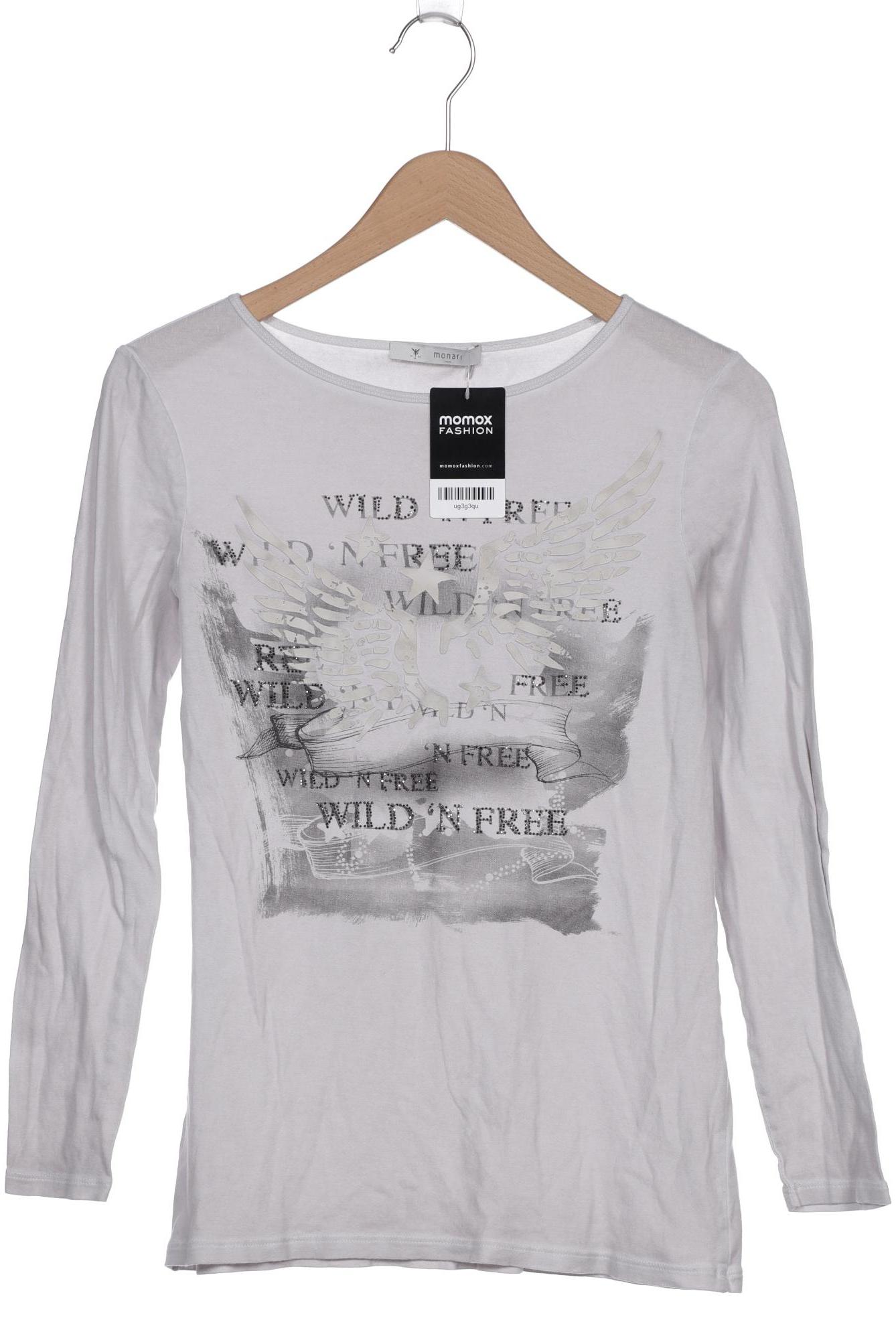 

monari Damen Langarmshirt, grau, Gr. 38