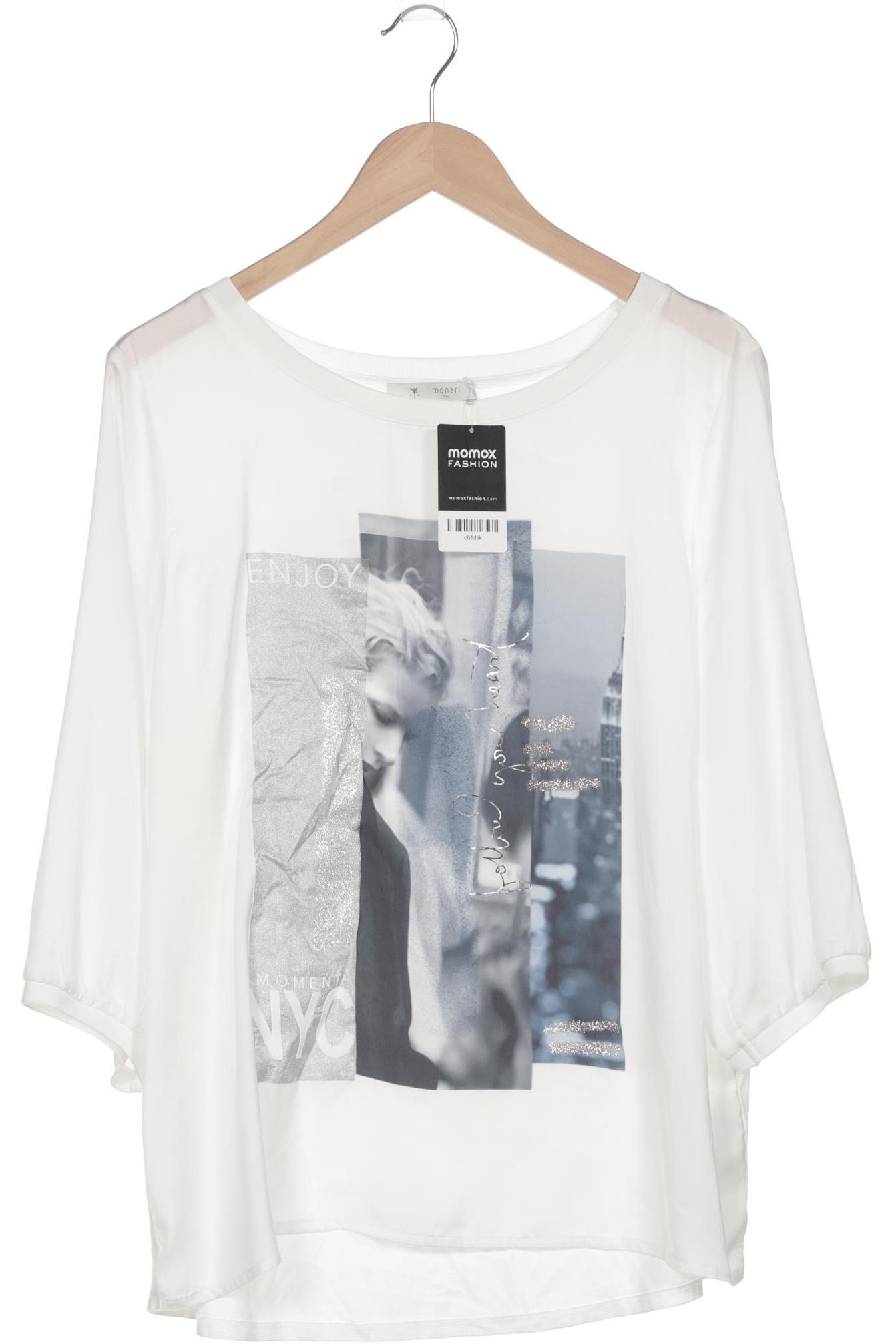 

monari Damen Langarmshirt, weiß, Gr. 44