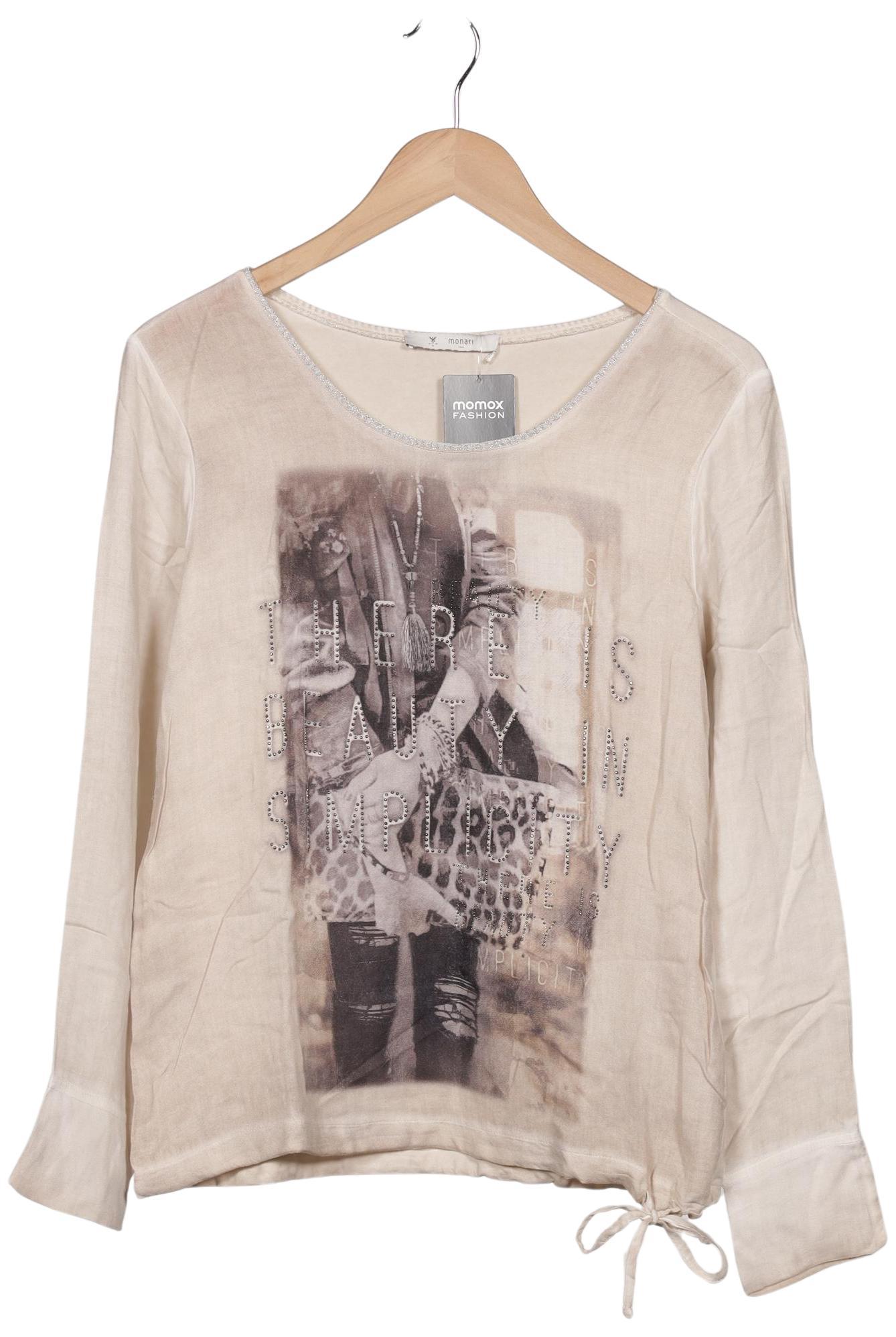 

monari Damen Langarmshirt, beige, Gr. 36