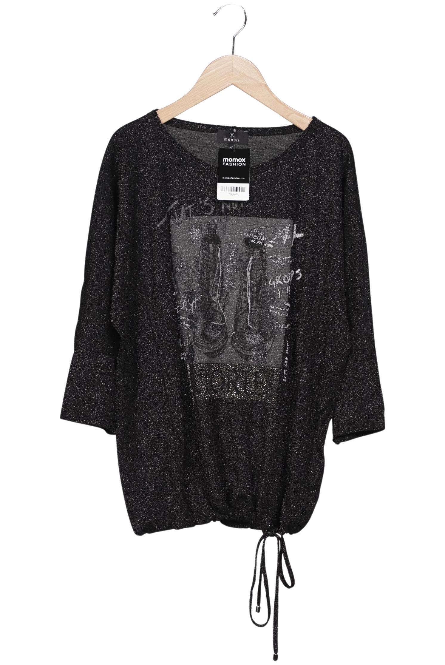 

monari Damen Langarmshirt, schwarz, Gr. 42