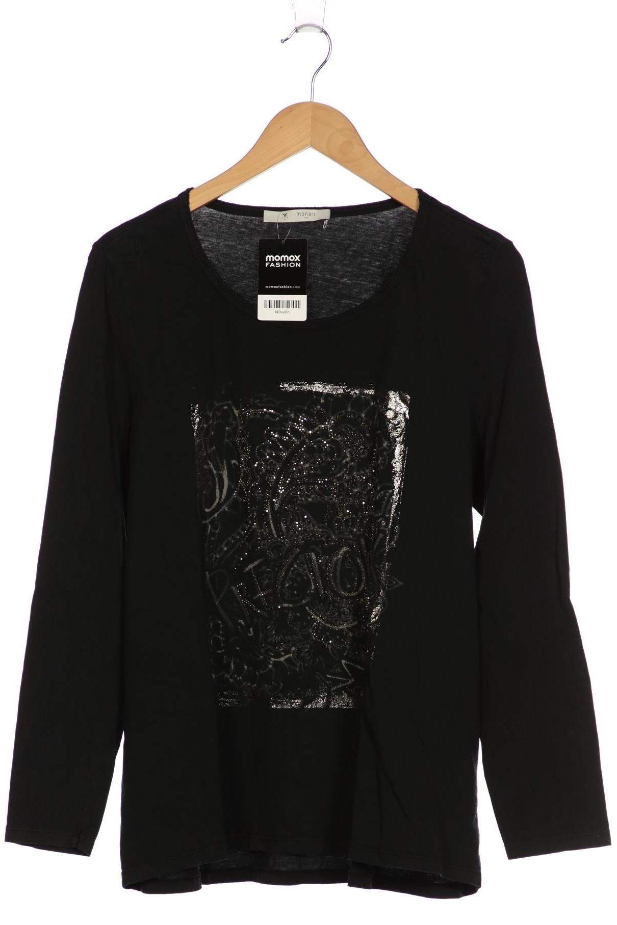 

monari Damen Langarmshirt, schwarz, Gr. 46