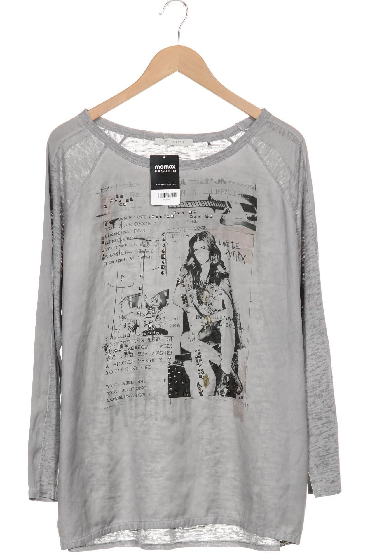 

monari Damen Langarmshirt, grau, Gr. 46