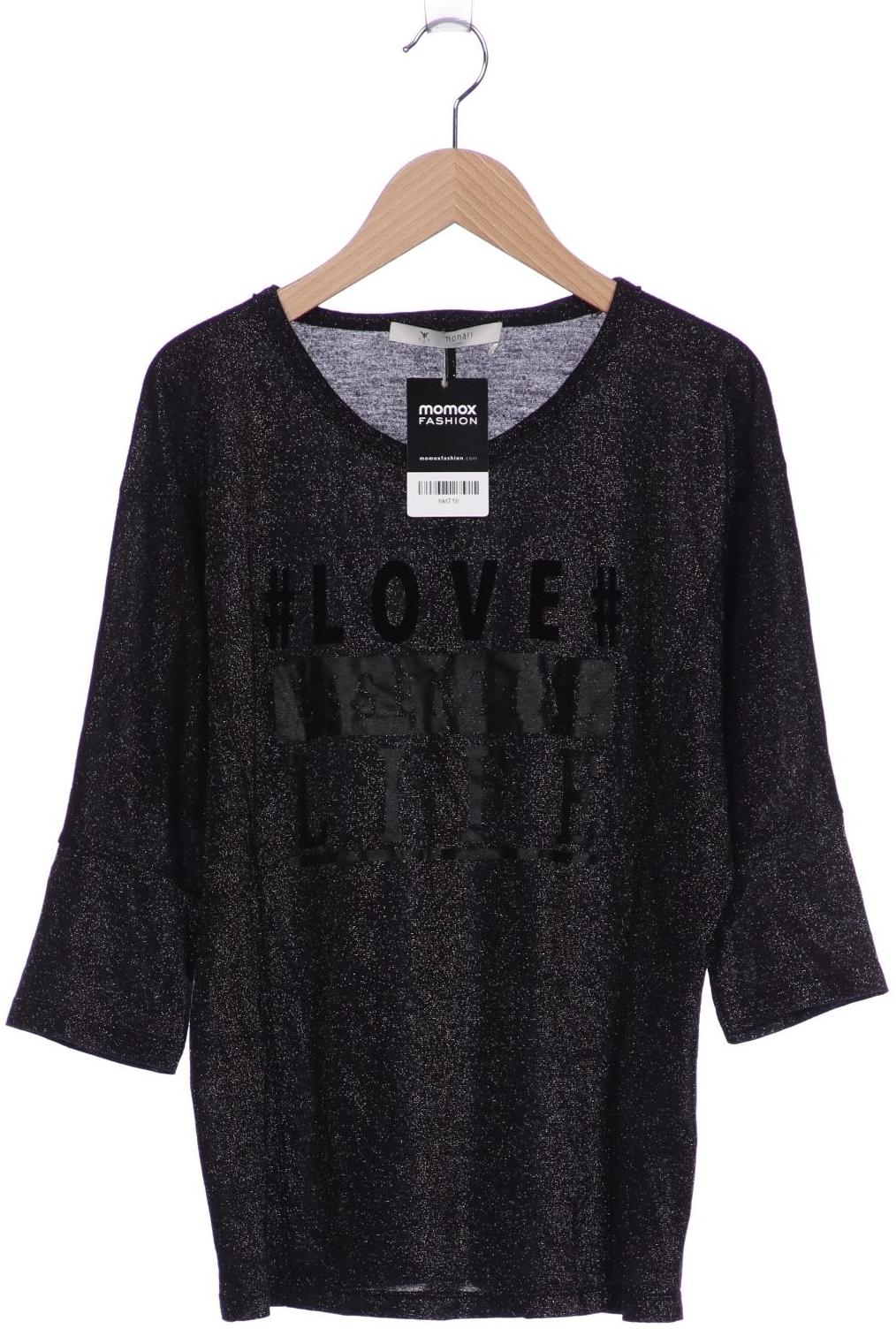 

monari Damen Langarmshirt, schwarz, Gr. 36