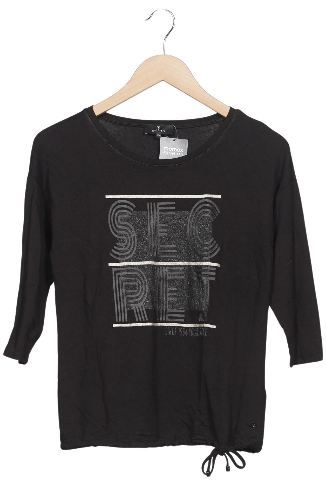 

monari Damen Langarmshirt, schwarz, Gr. 34