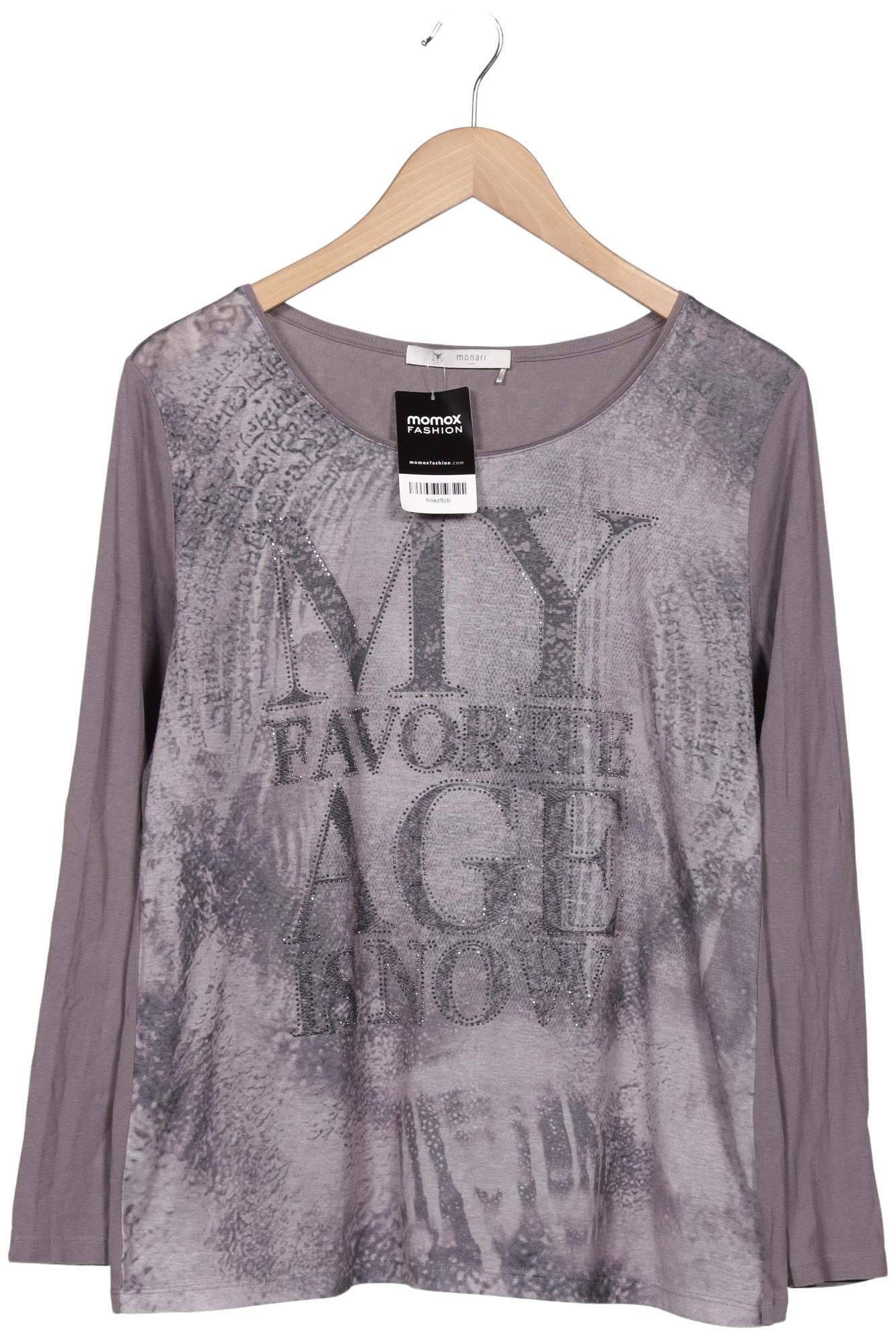 

monari Damen Langarmshirt, grau, Gr. 38