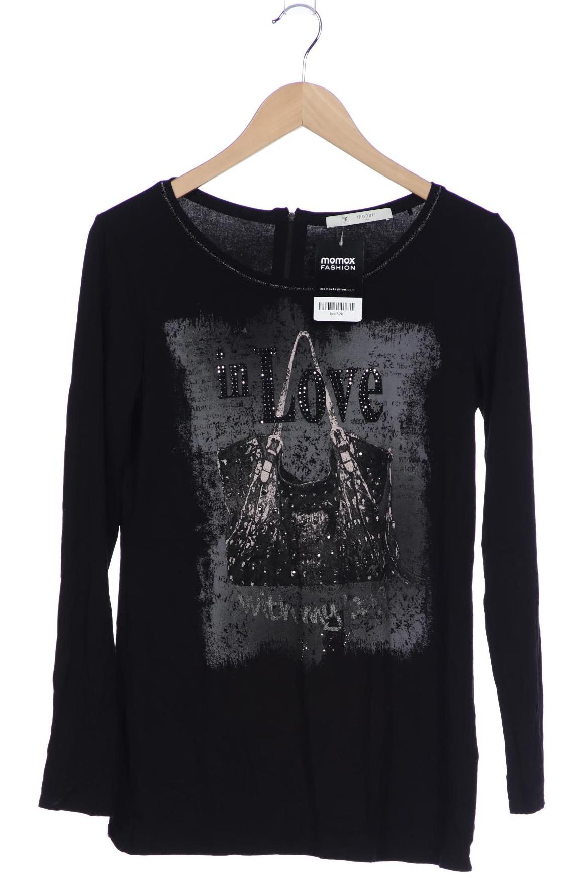 

monari Damen Langarmshirt, schwarz, Gr. 38