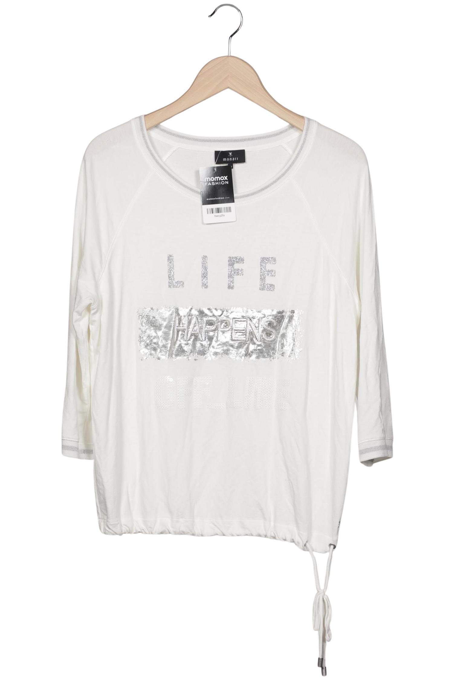 

monari Damen Langarmshirt, weiß, Gr. 38