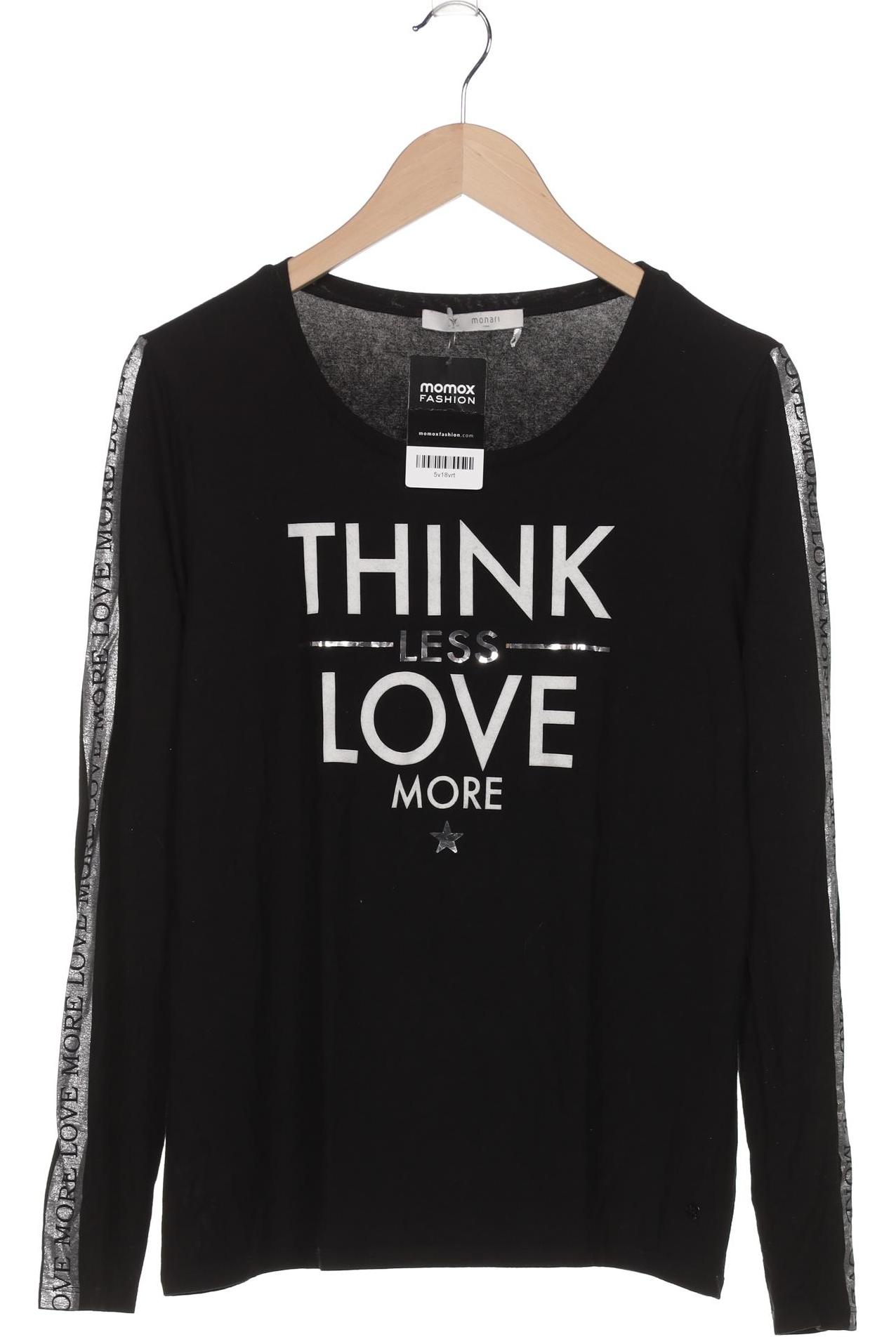 

monari Damen Langarmshirt, schwarz, Gr. 38